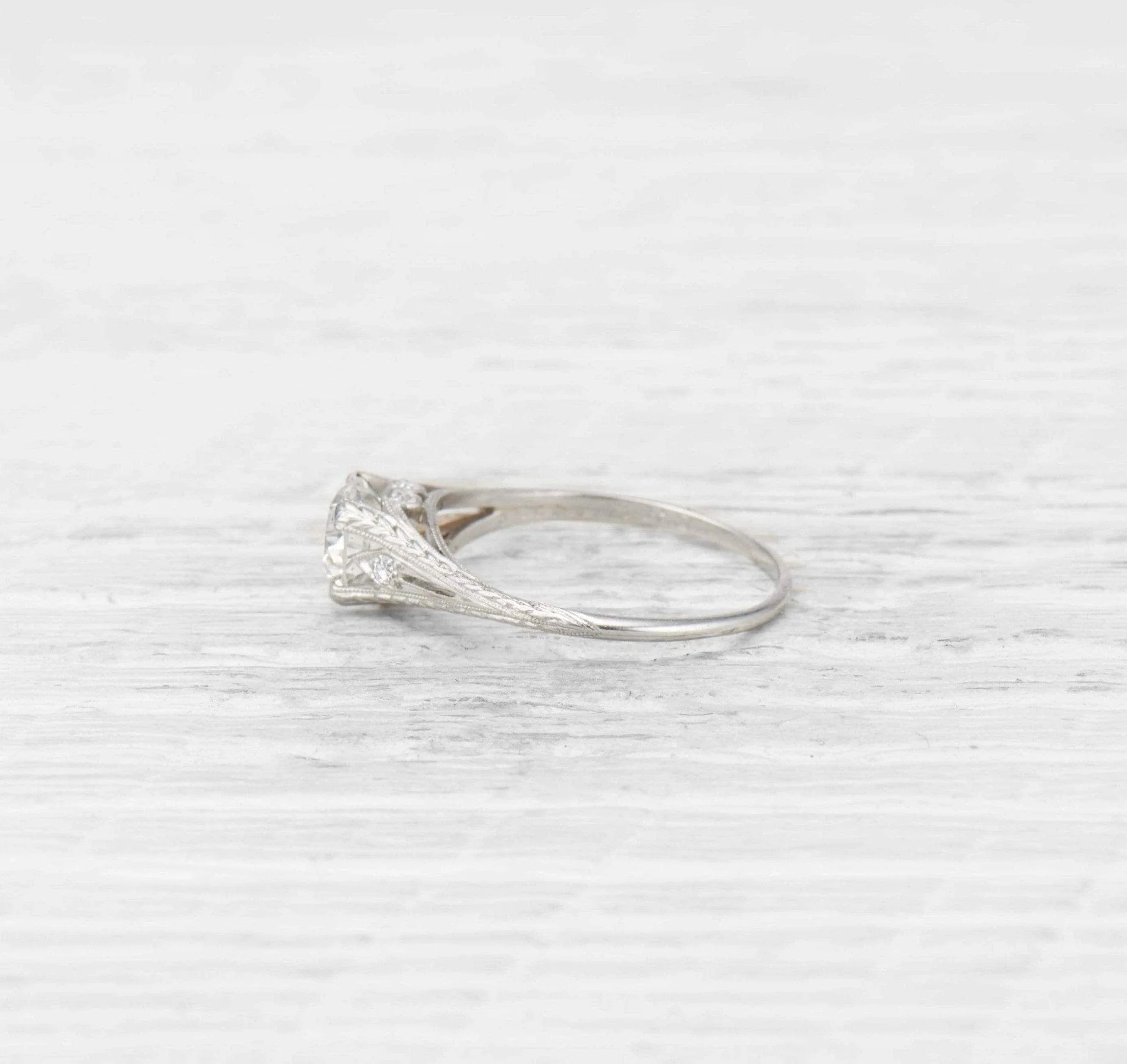 0.97 CARAT EDWARDIAN J E CALDWELL & CO. DIAMOND ENGAGEMENT RING - Image 3