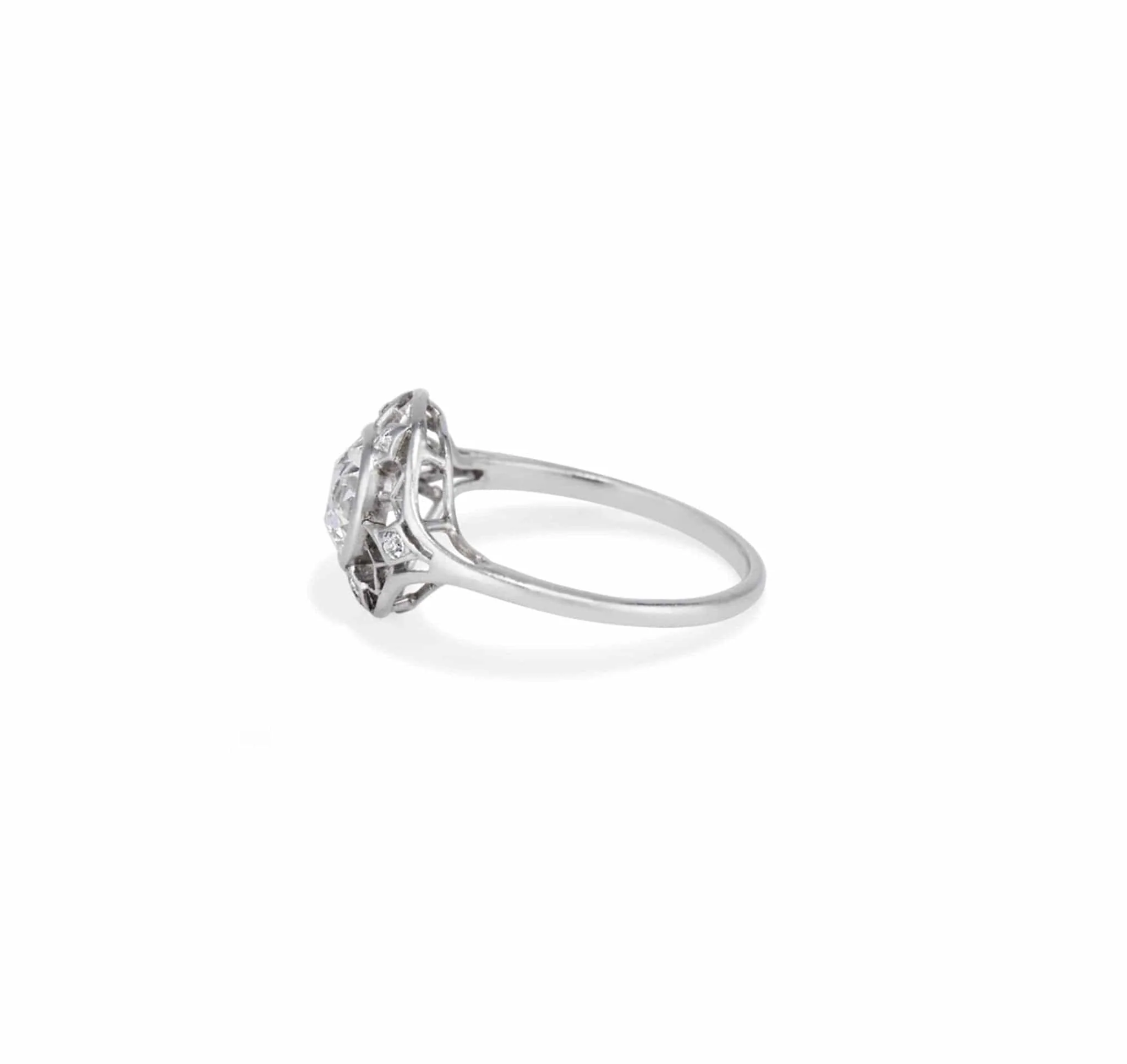 Art Deco 1.00 Carat Old European Cut Diamond Ring - Image 3