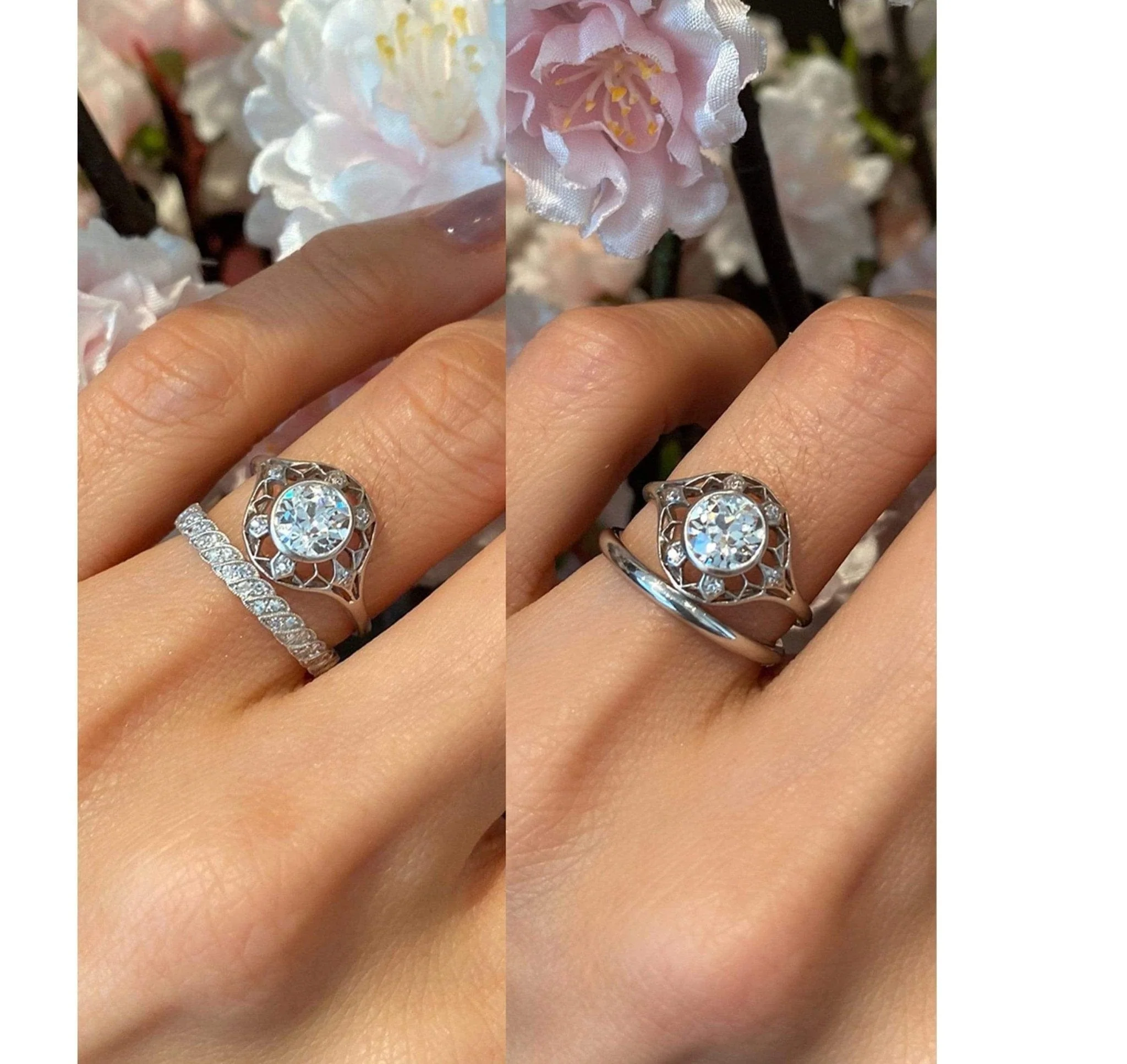Art Deco 1.00 Carat Old European Cut Diamond Ring - Image 6