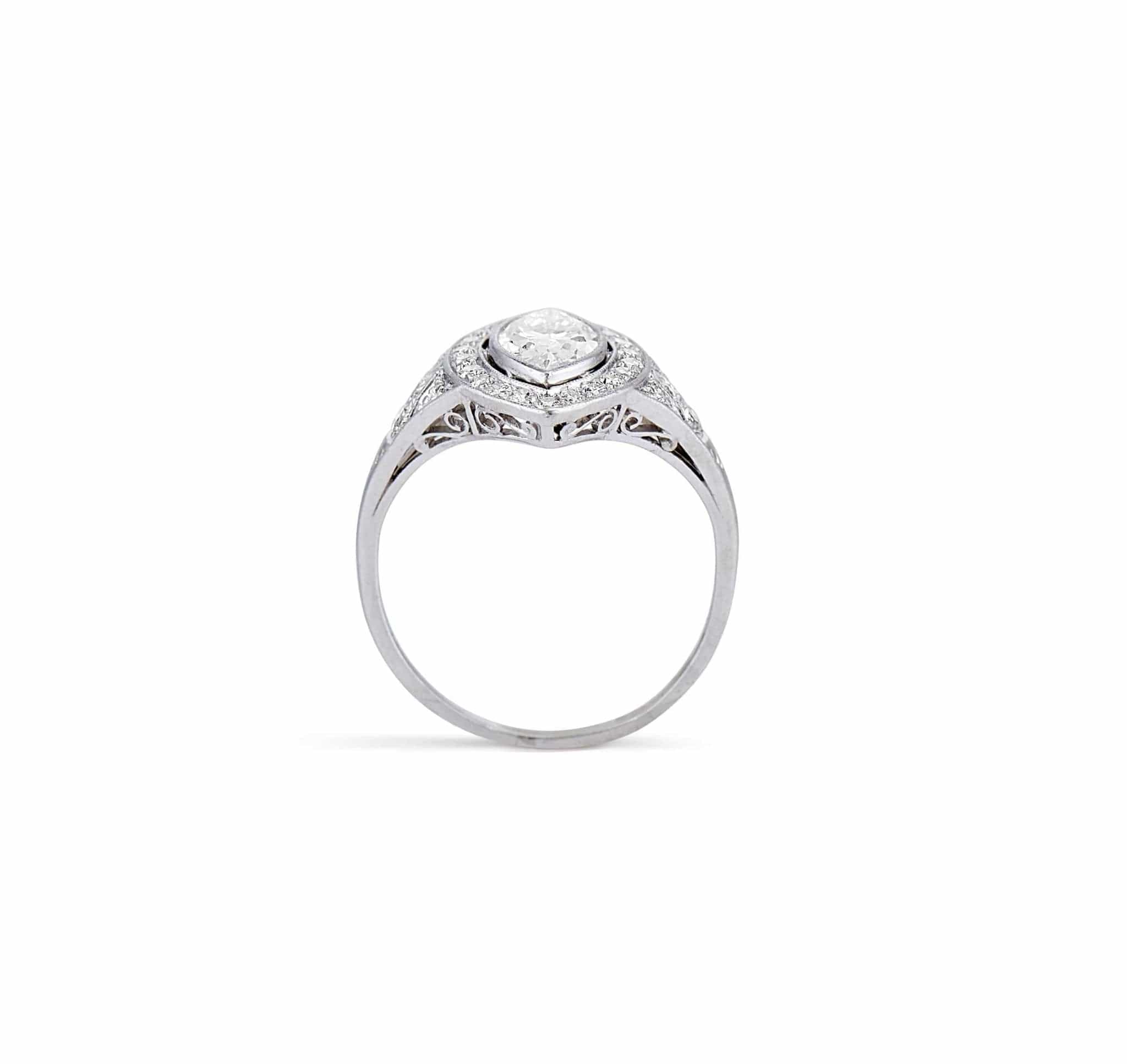 .94 Carat Golconda IIa Marquise Art Deco Diamond Engagement Ring - Image 4