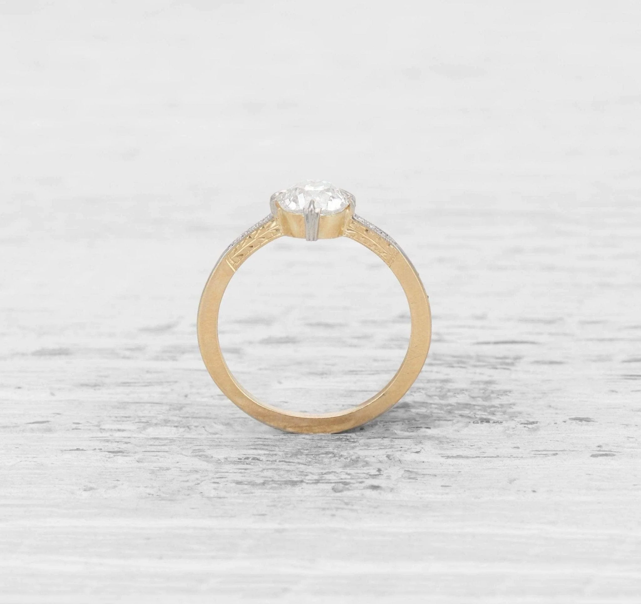 1.02 CARAT EDWARDIAN DIAMOND ENGAGEMENT RING - Image 4