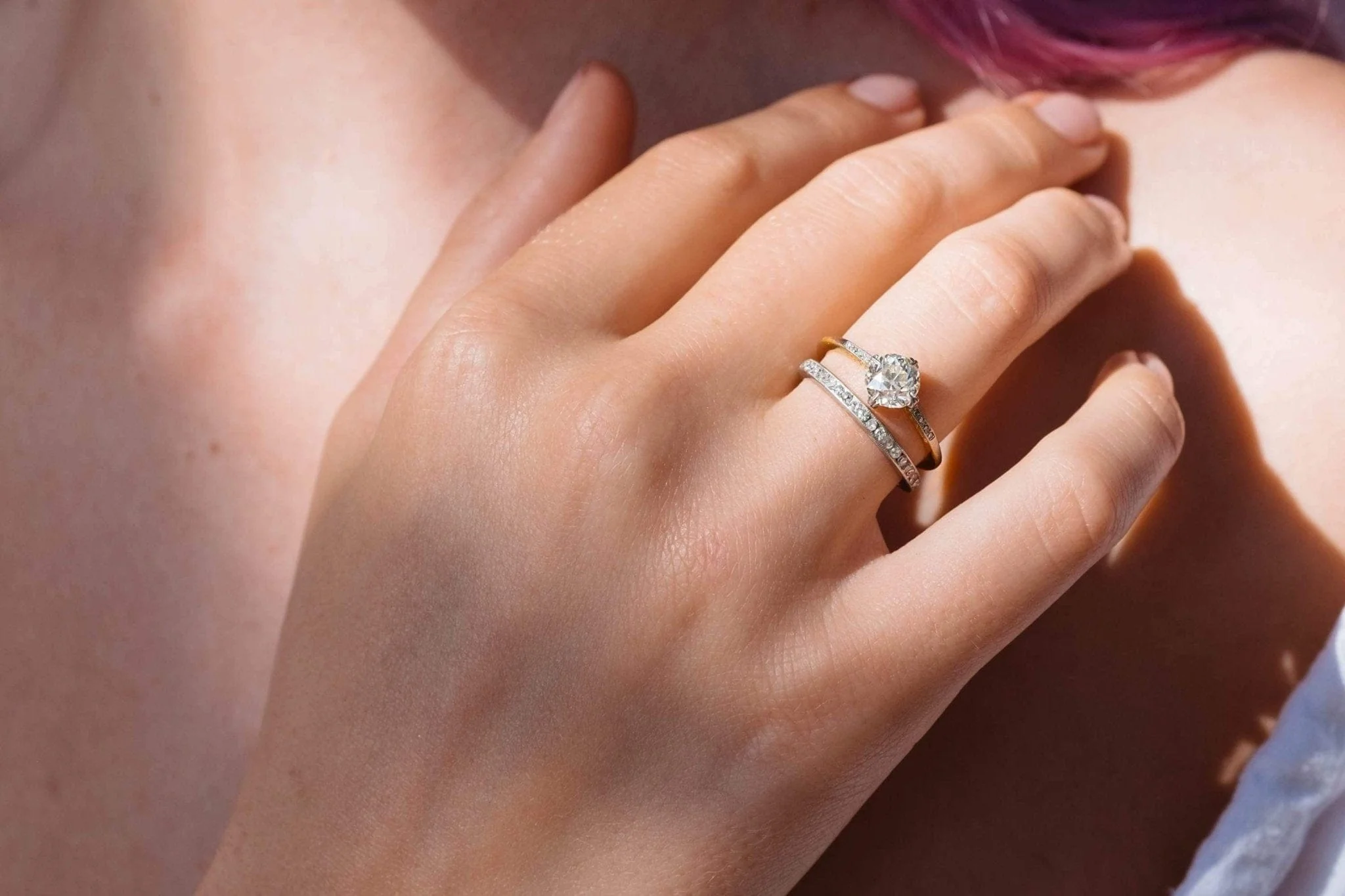1.02 CARAT EDWARDIAN DIAMOND ENGAGEMENT RING - Image 5
