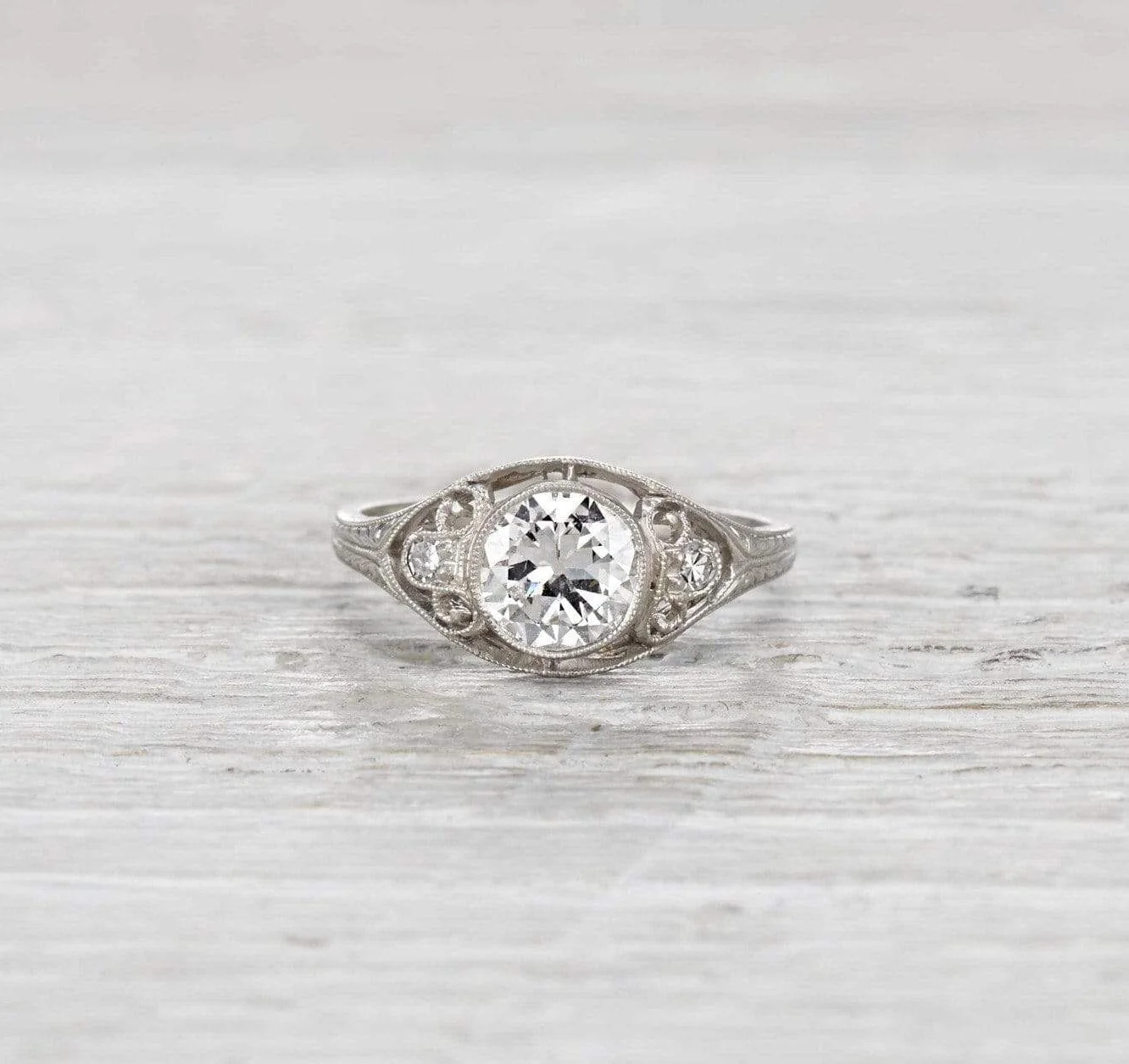 1.02 Carat Edwardian Engagement Ring - Image 2