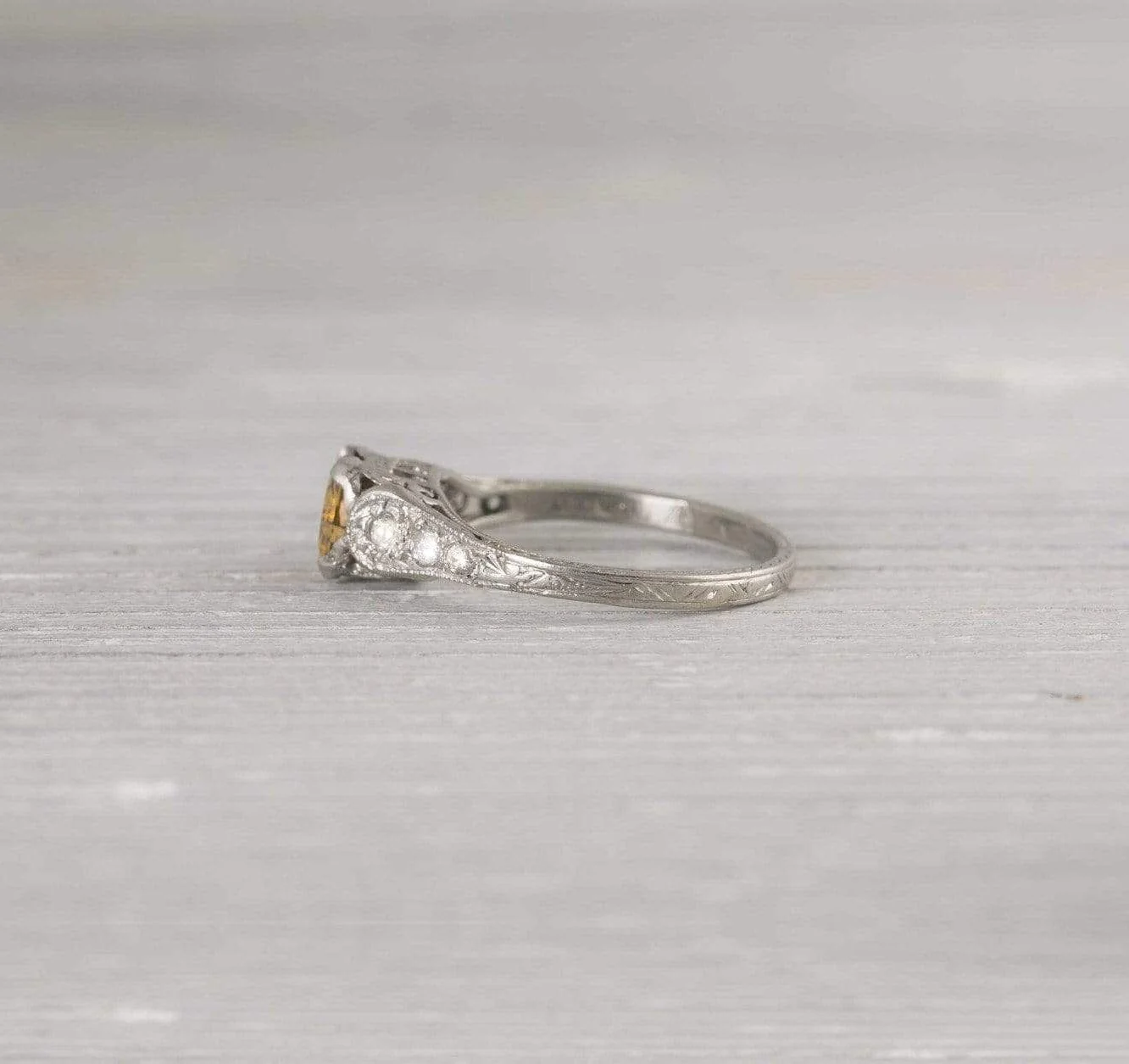 1.02 Carat Fancy Brown-Yellow Diamond Engagement Ring - Image 3