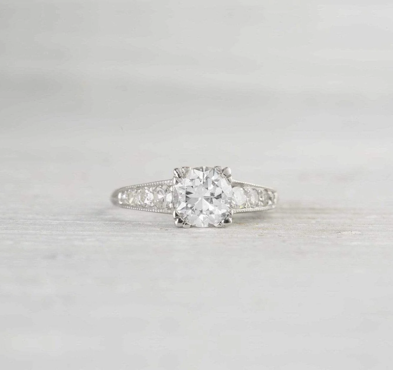 1.02 Carat Vintage Diamond Engagement Ring - Image 2