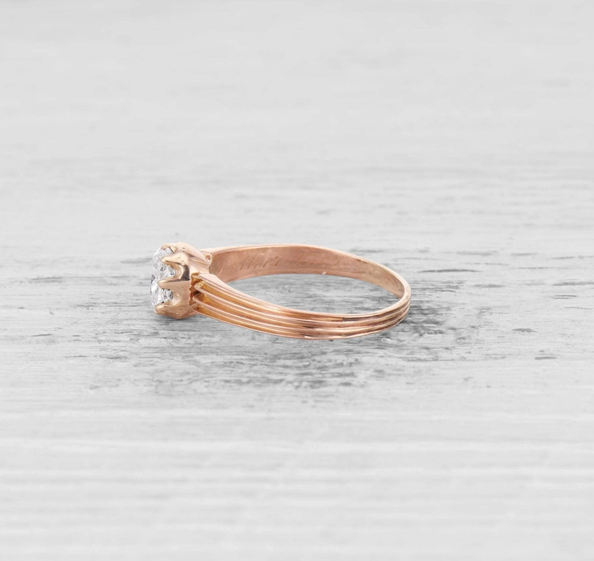 1.03 CARAT ANTIQUE DIAMOND ENGAGEMENT RING - Image 3