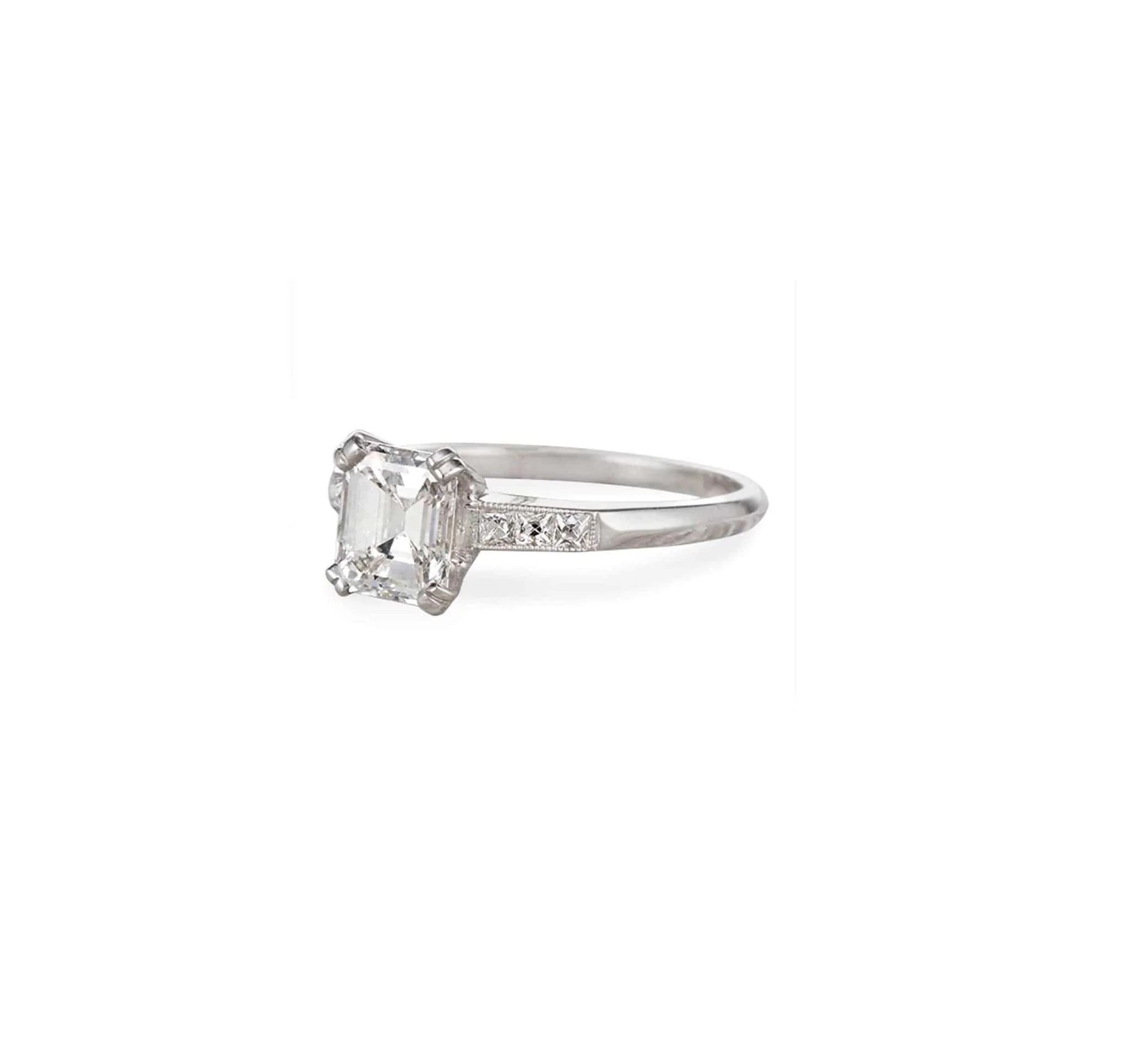 1.03 Carat Art Deco Engagement Ring - Image 2