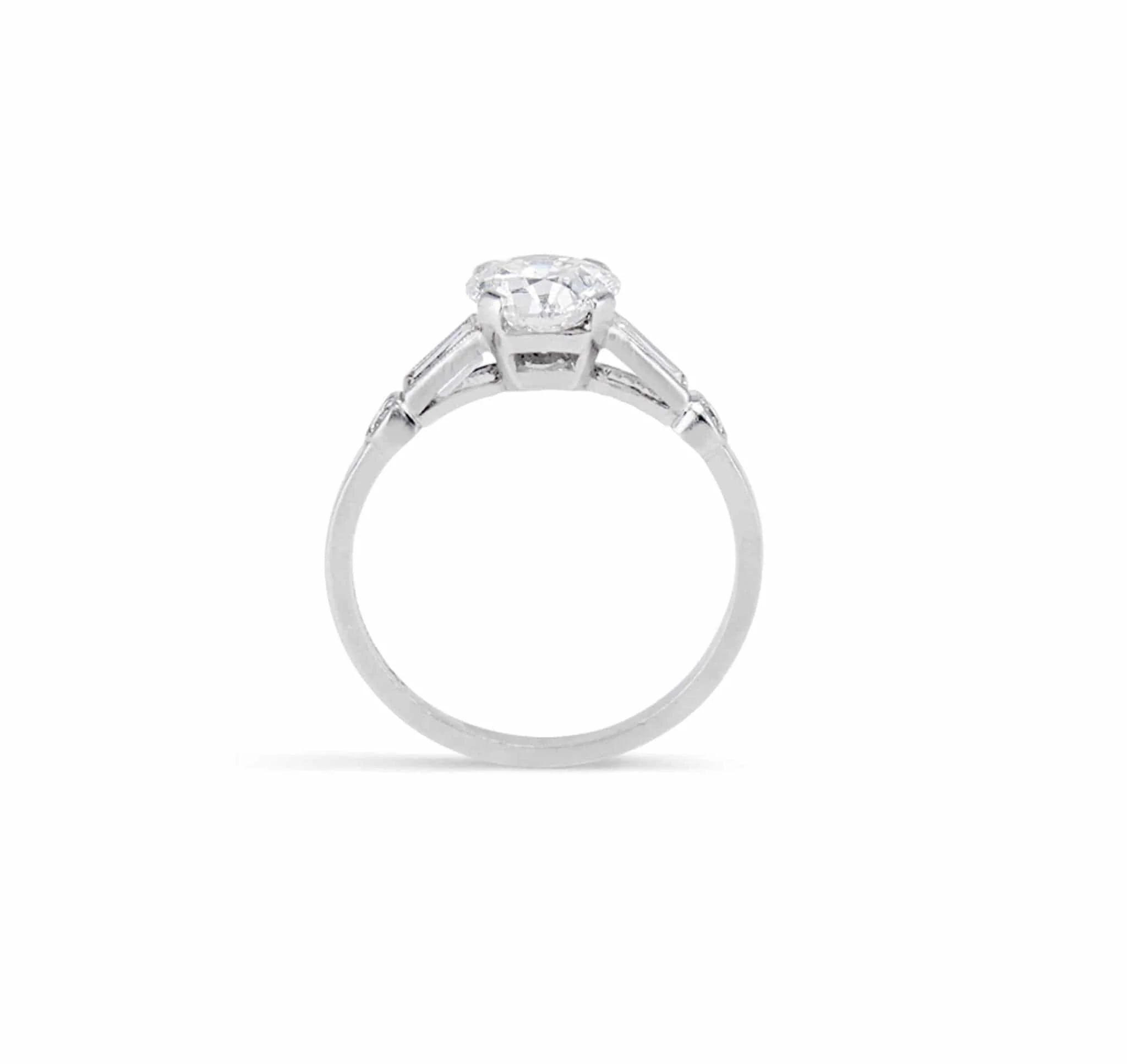 Art Deco 1.05 Carat Old European Cut Diamond Ring - Image 5