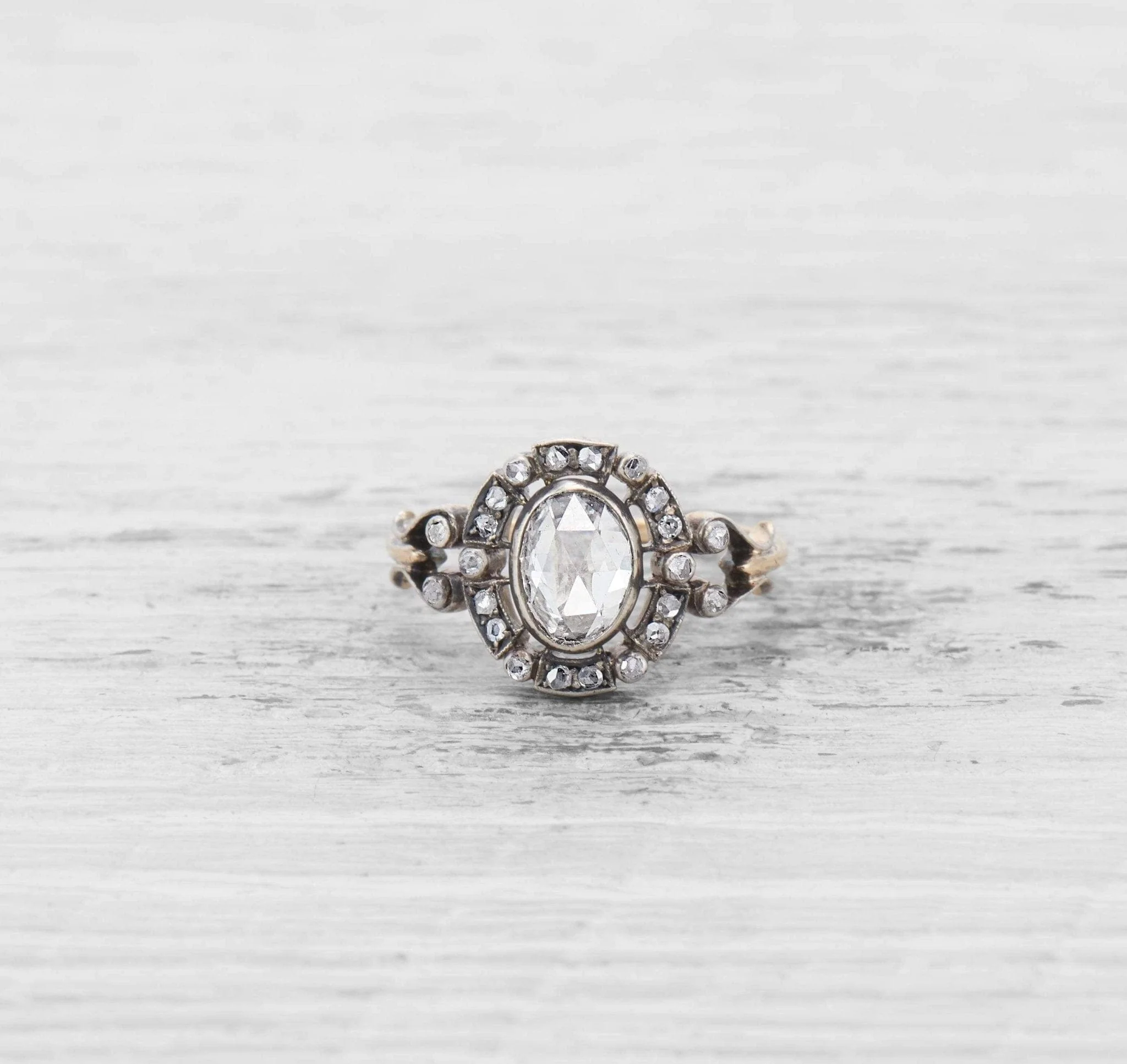 1.05 CARAT GEORGIAN ROSE CUT DIAMOND RING - Image 2