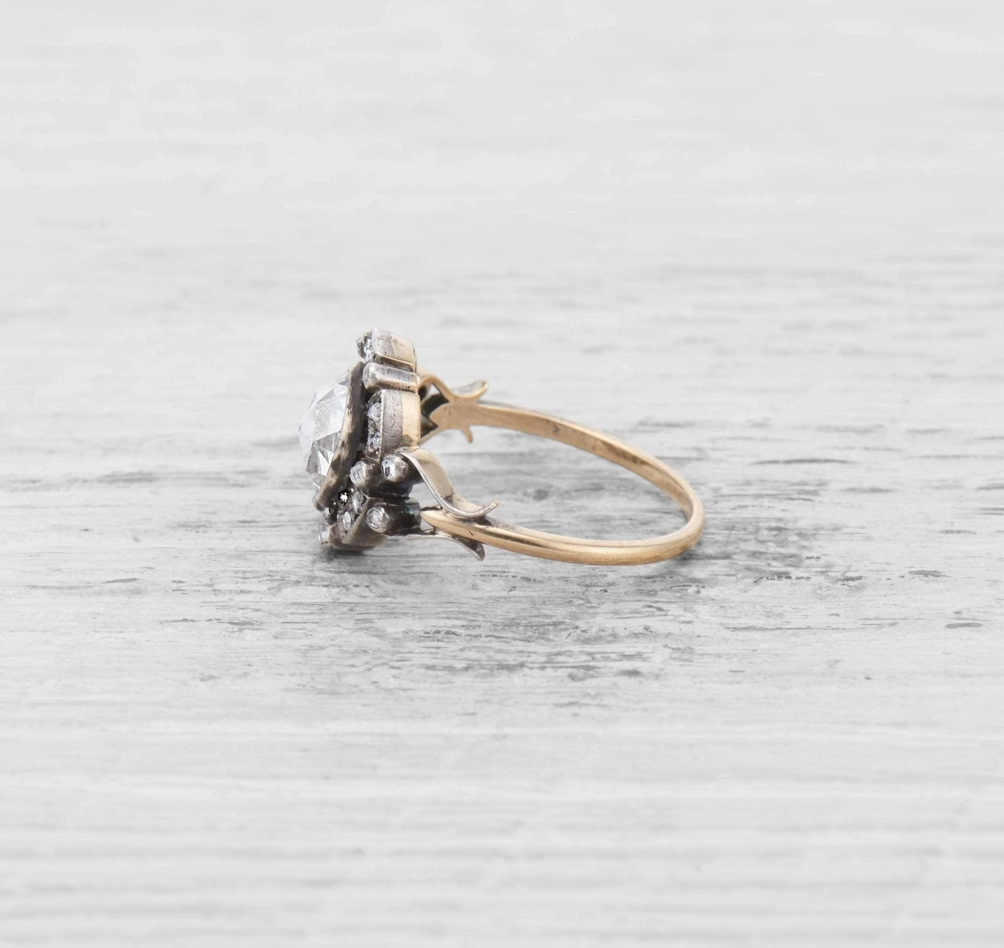 1.05 CARAT GEORGIAN ROSE CUT DIAMOND RING - Image 3