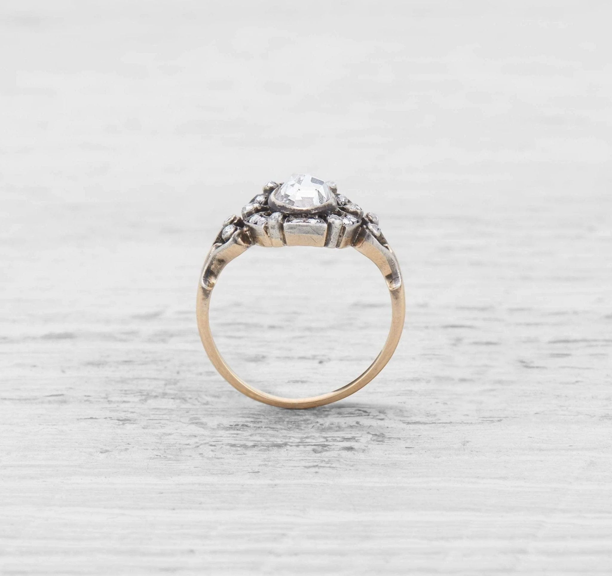 1.05 CARAT GEORGIAN ROSE CUT DIAMOND RING - Image 4