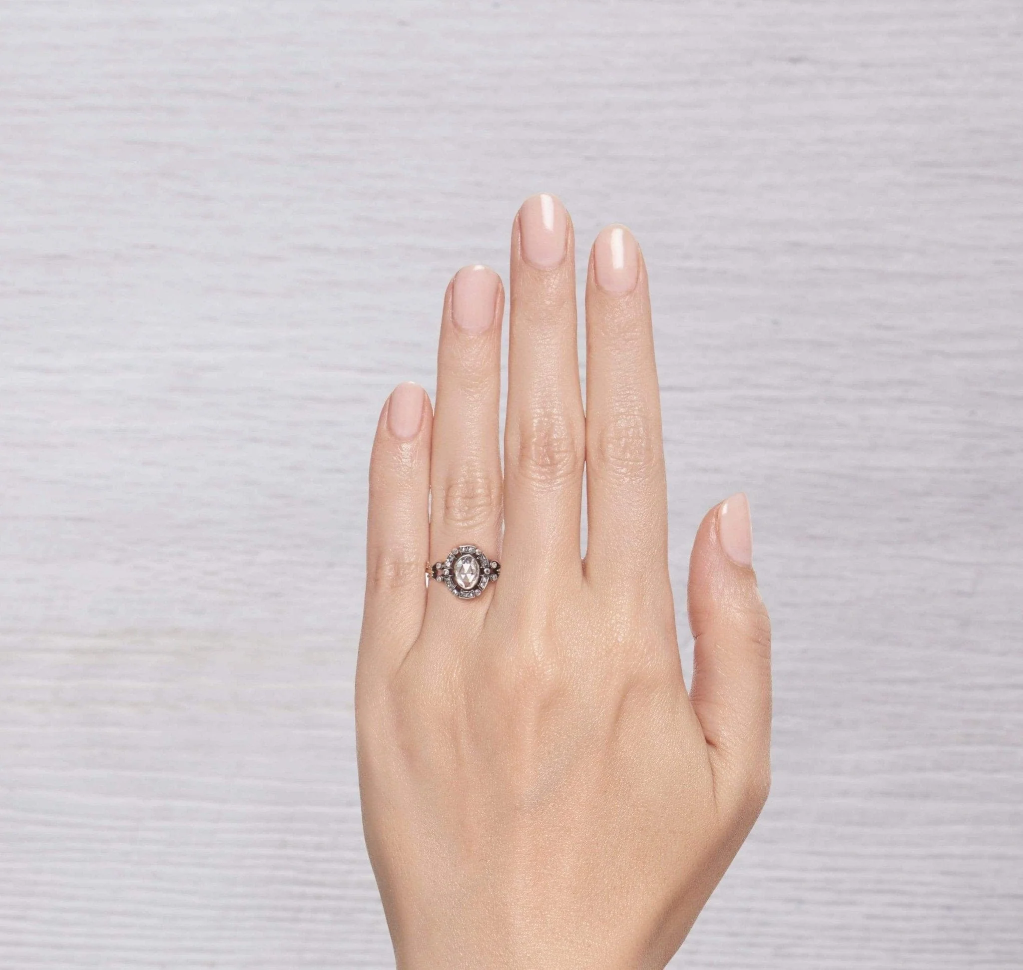 1.05 CARAT GEORGIAN ROSE CUT DIAMOND RING - Image 5