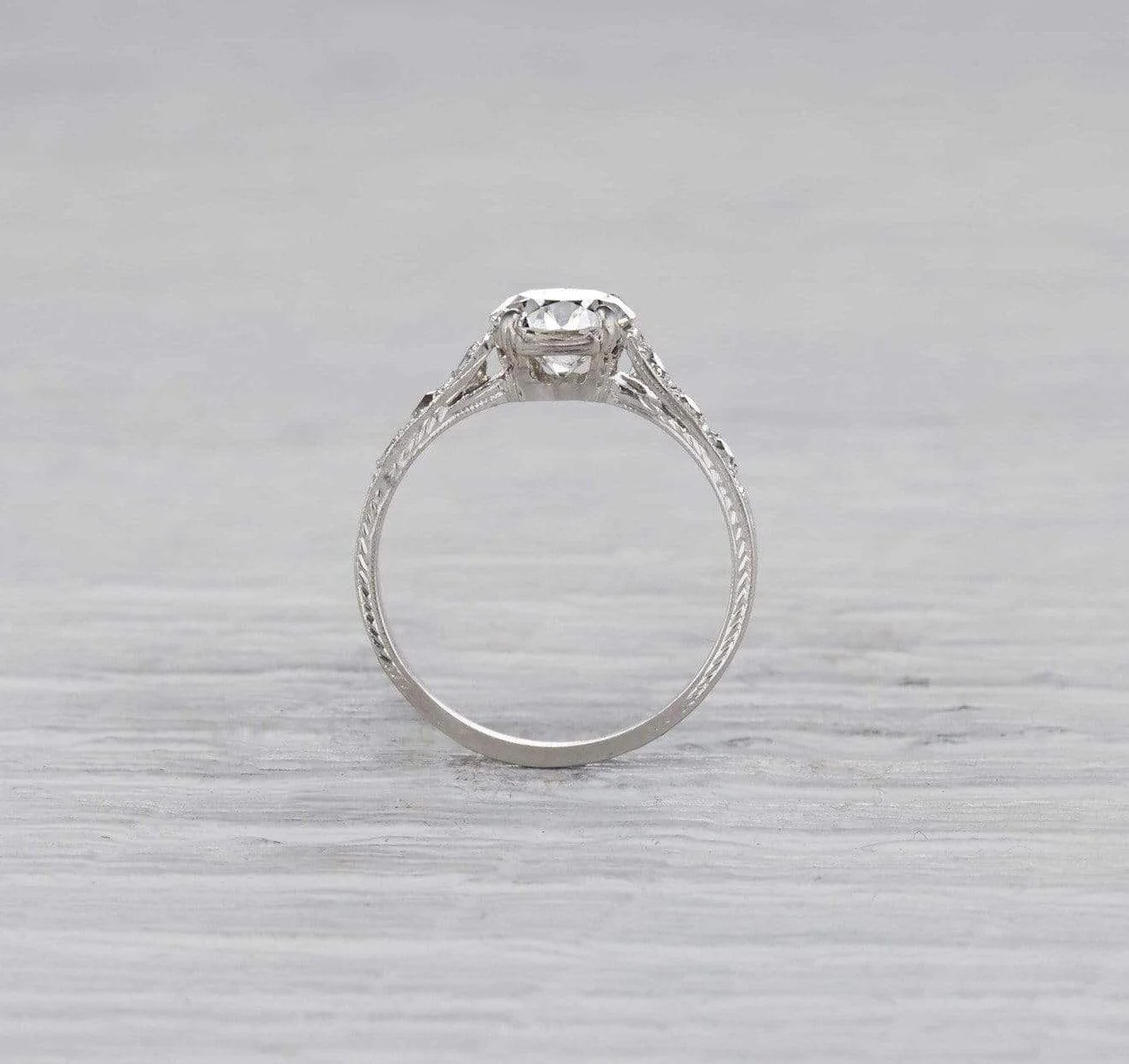 1.07 Carat Edwardian Diamond Engagement Ring - Image 4
