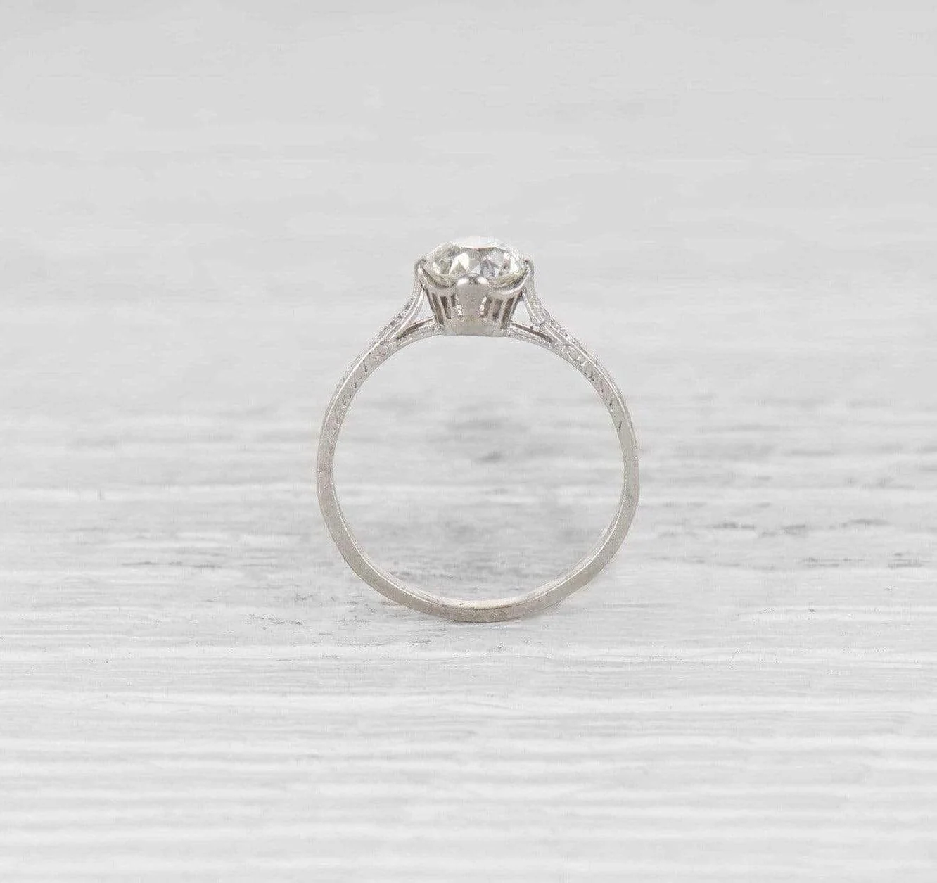 1.08 Carat Edwardian Diamond Engagement Ring - Image 4