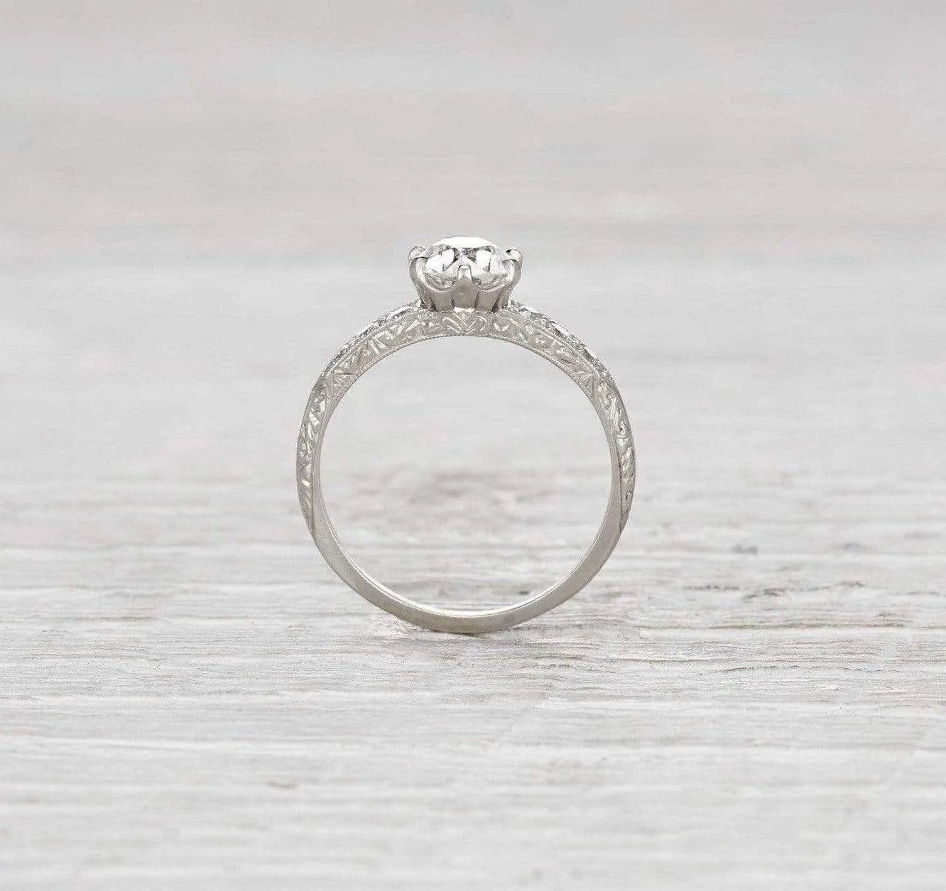 1.08 Carat Edwardian Tiffany & Co. Engagement Ring - Image 4