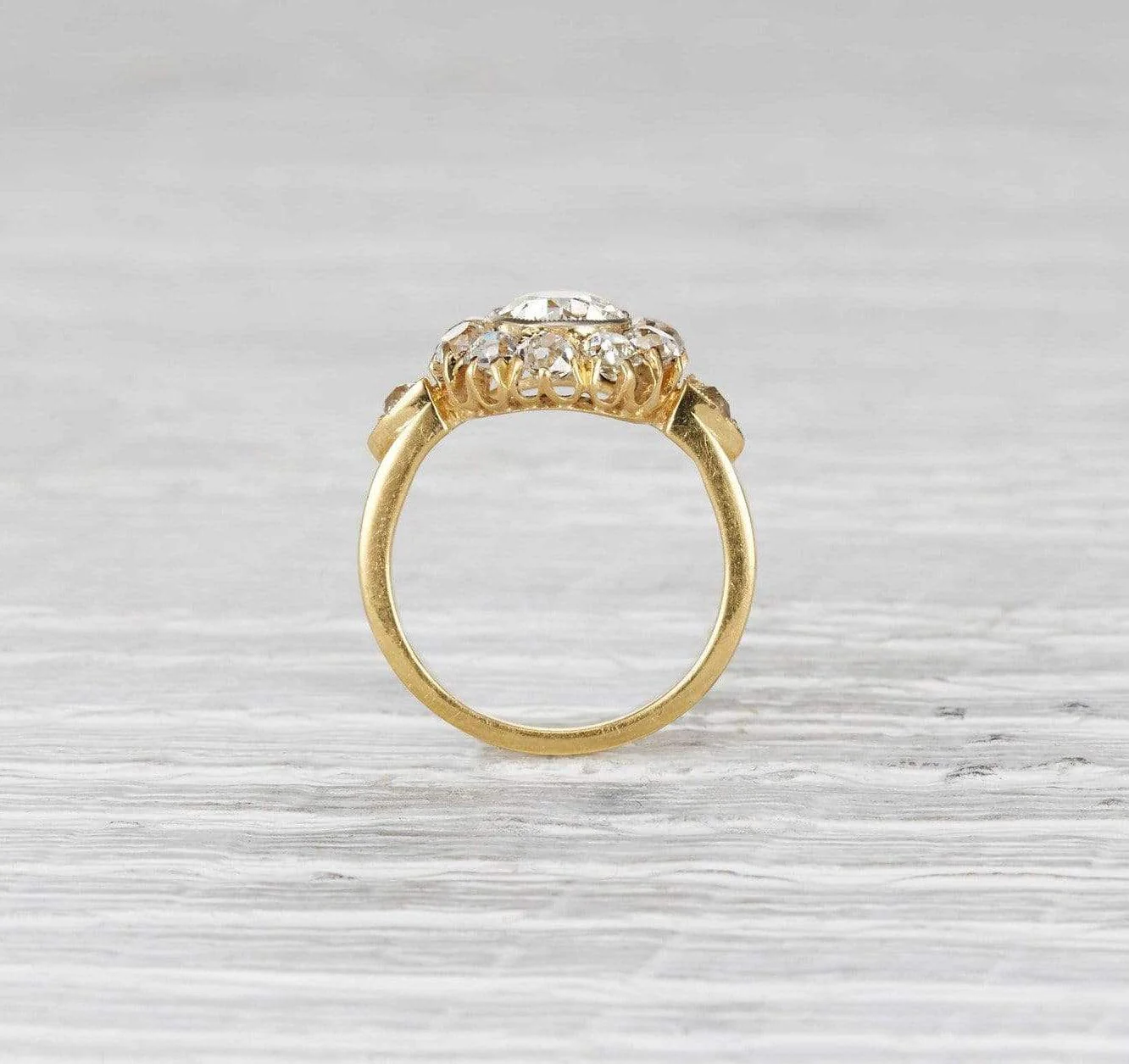 1.08 Carat Victorian Cluster Diamond Engagement Ring - Image 4