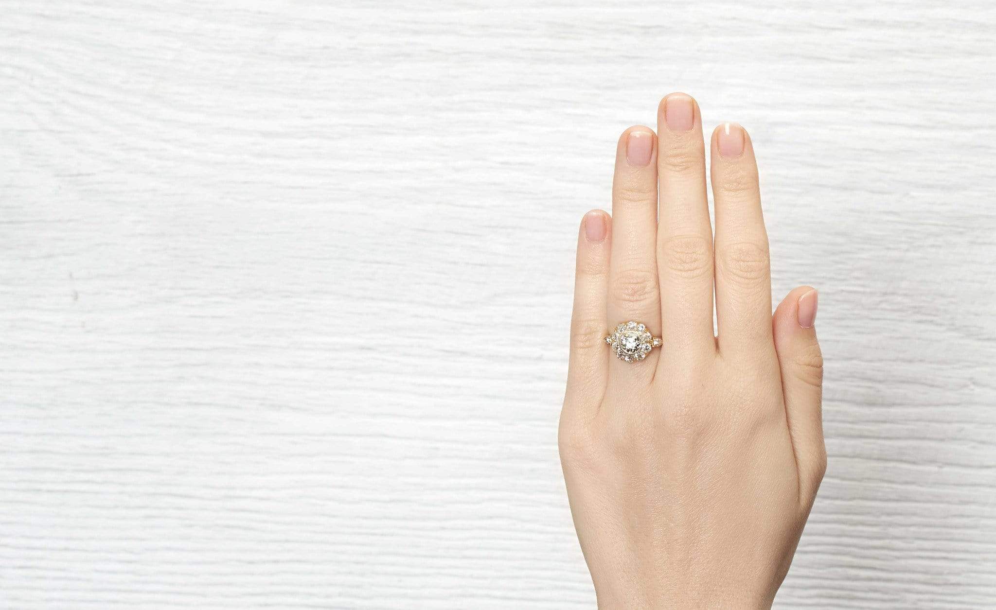 1.08 Carat Victorian Cluster Diamond Engagement Ring - Image 5