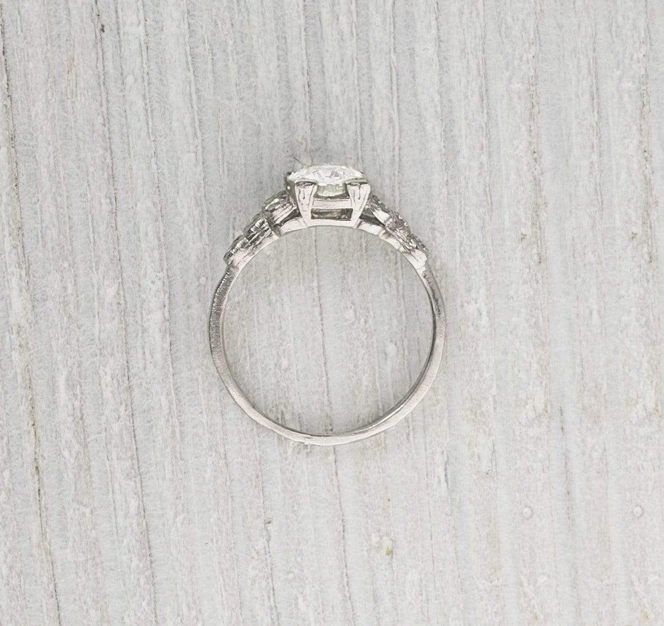 1.08 Carat Vintage Nine Diamond Engagement Ring - Image 4