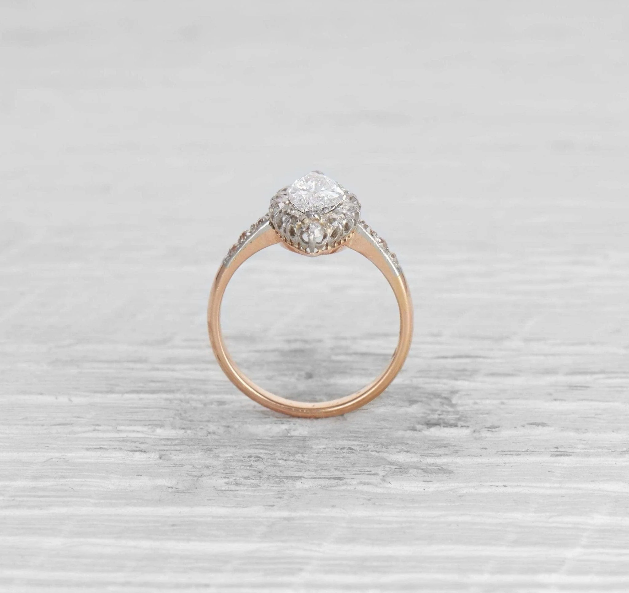 1.09 CARAT EDWARDIAN MARQUISE-CUT DIAMOND ENGAGEMENT RING - Image 4