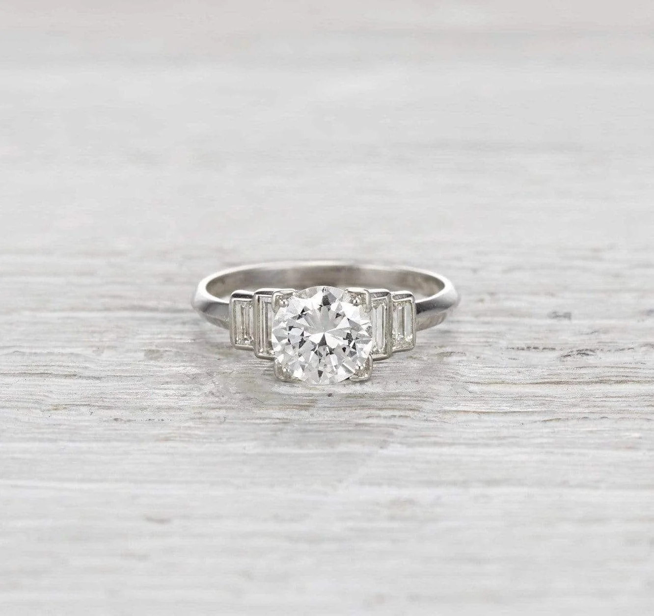 1.10 Carat Art Deco Engagement Ring - Image 2