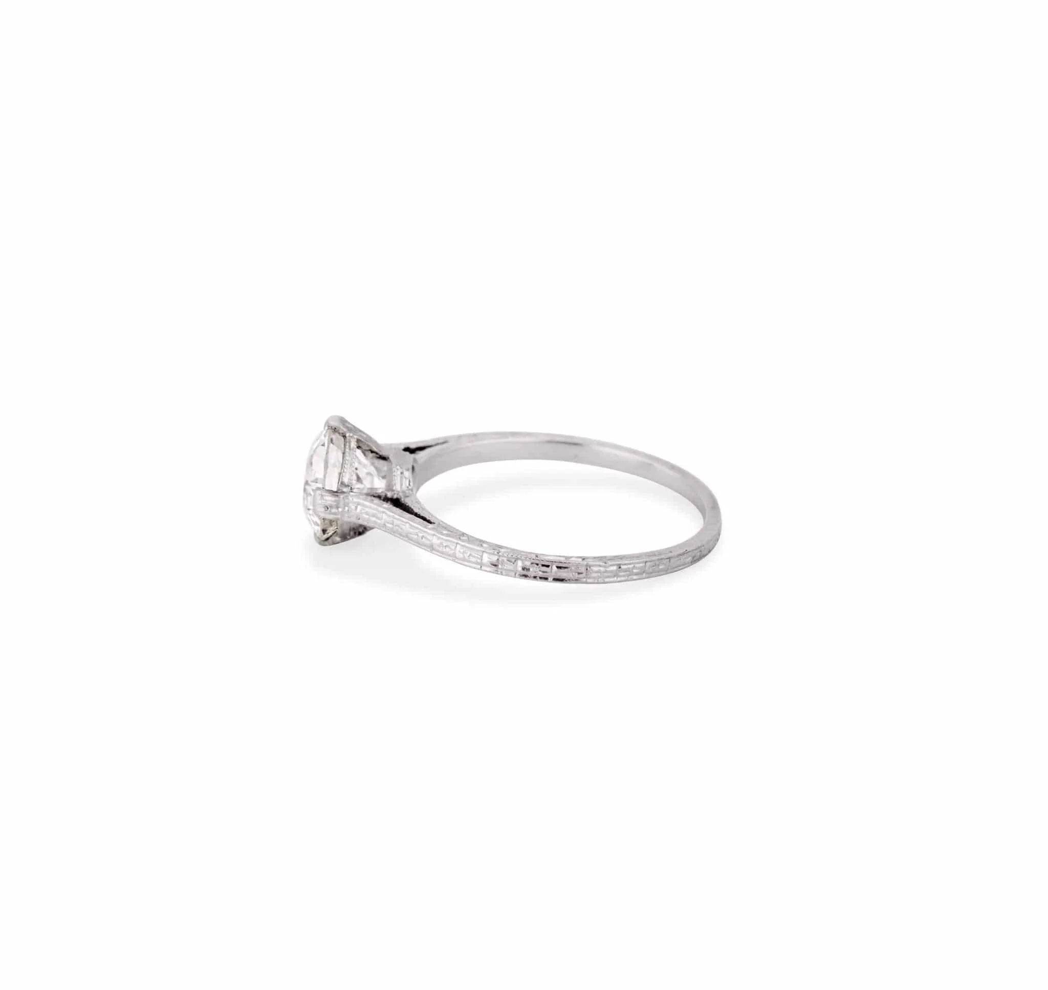 Edwardian 1.11 Carat Old European Cut Diamond Solitaire - Image 3