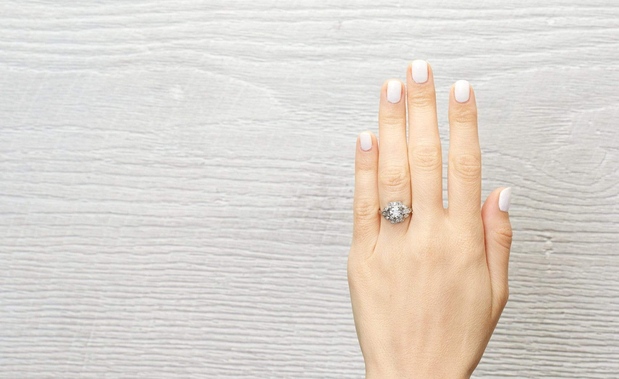 1.12 Carat Diamond Art Deco Engagement Ring - Image 5