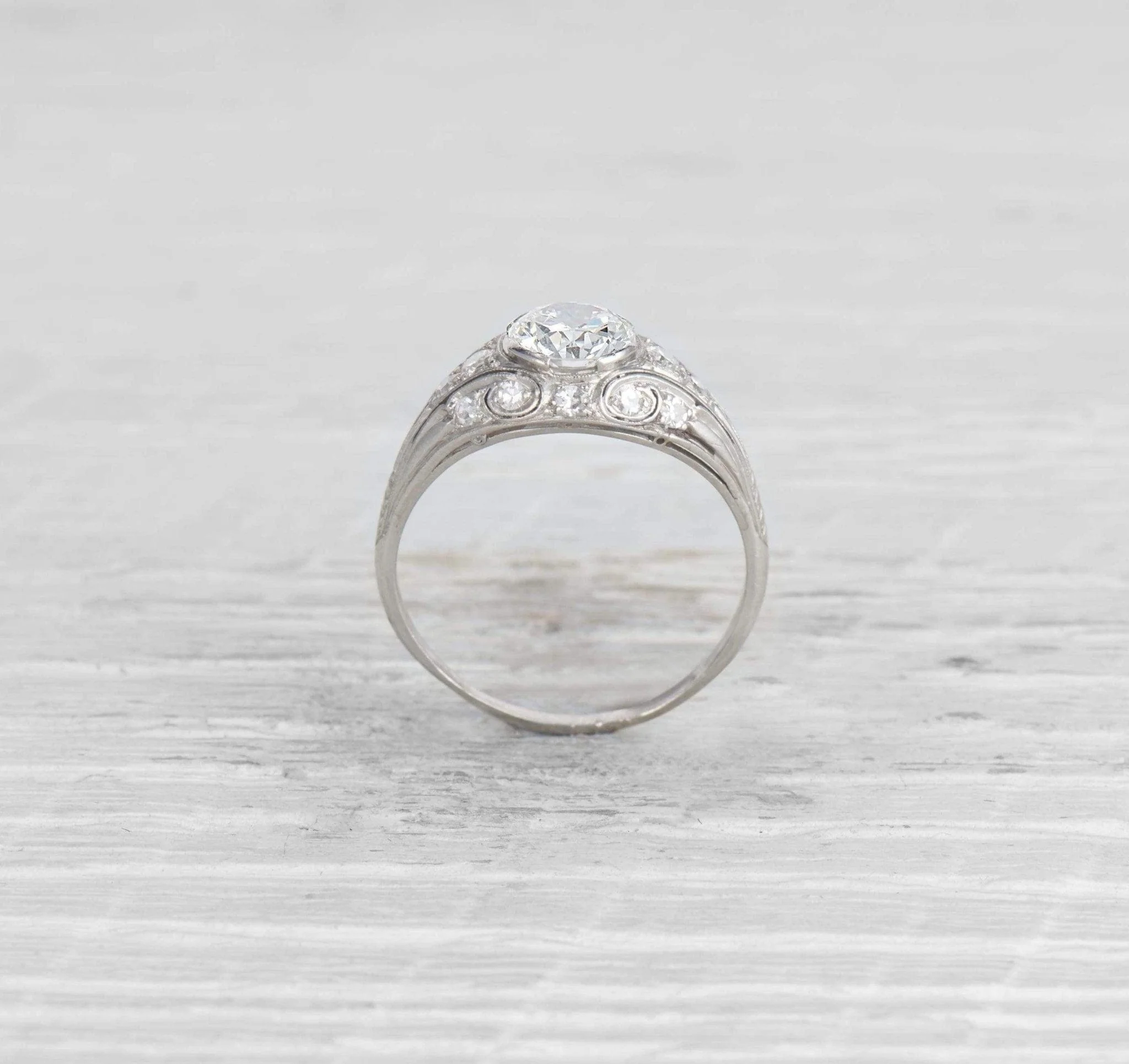 1.12 CARAT EDWARDIAN DIAMOND ENGAGEMENT RING - Image 5