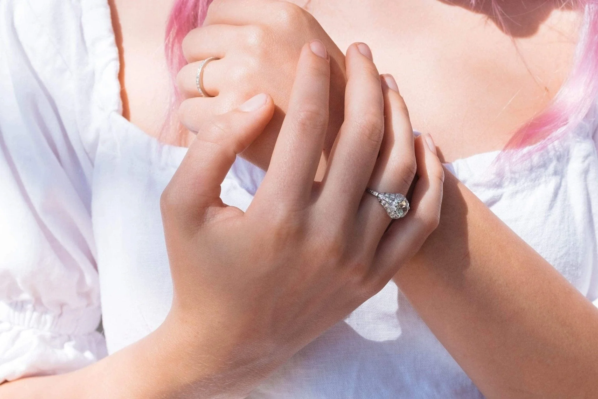 1.14 Carat Edwardian Diamond Engagement Ring - Image 7