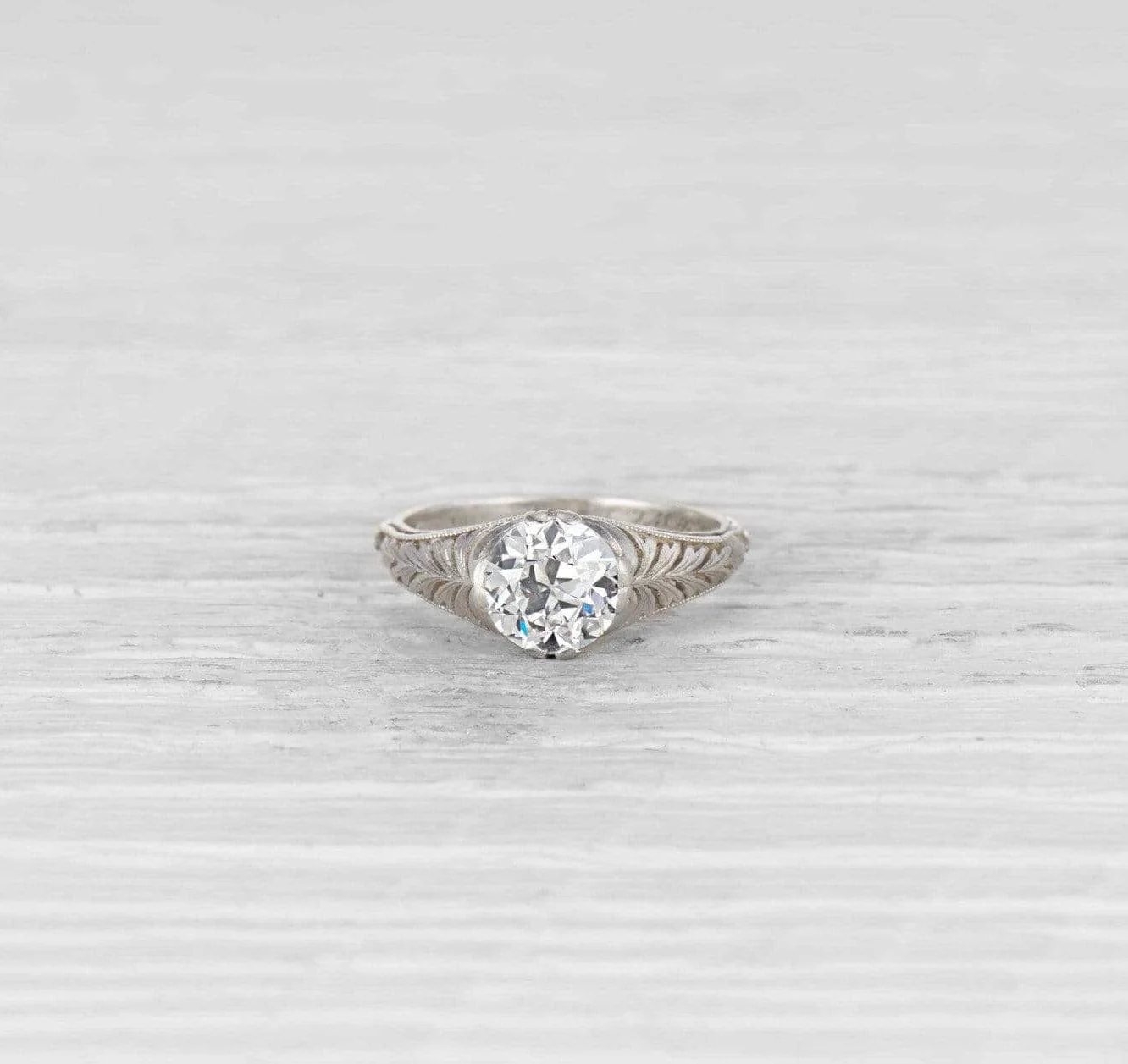 1.14 Carat Edwardian Tiffany & Co Engagement Ring - Image 2