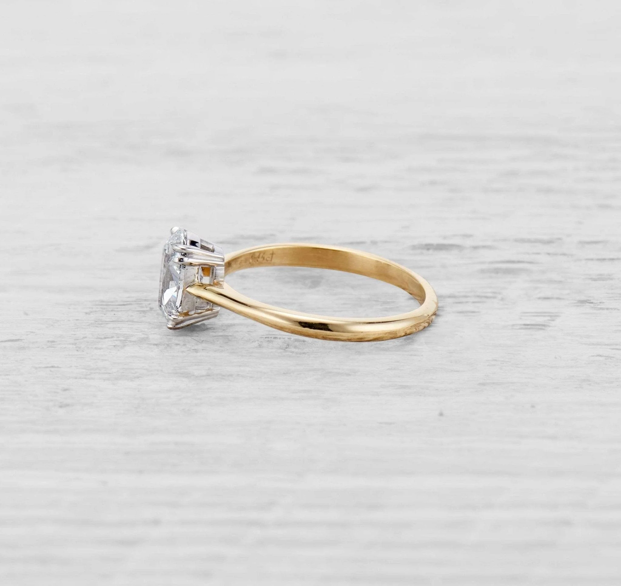 1.14 CARAT MID-CENTURY DIAMOND ENGAGEMENT RING - Image 3