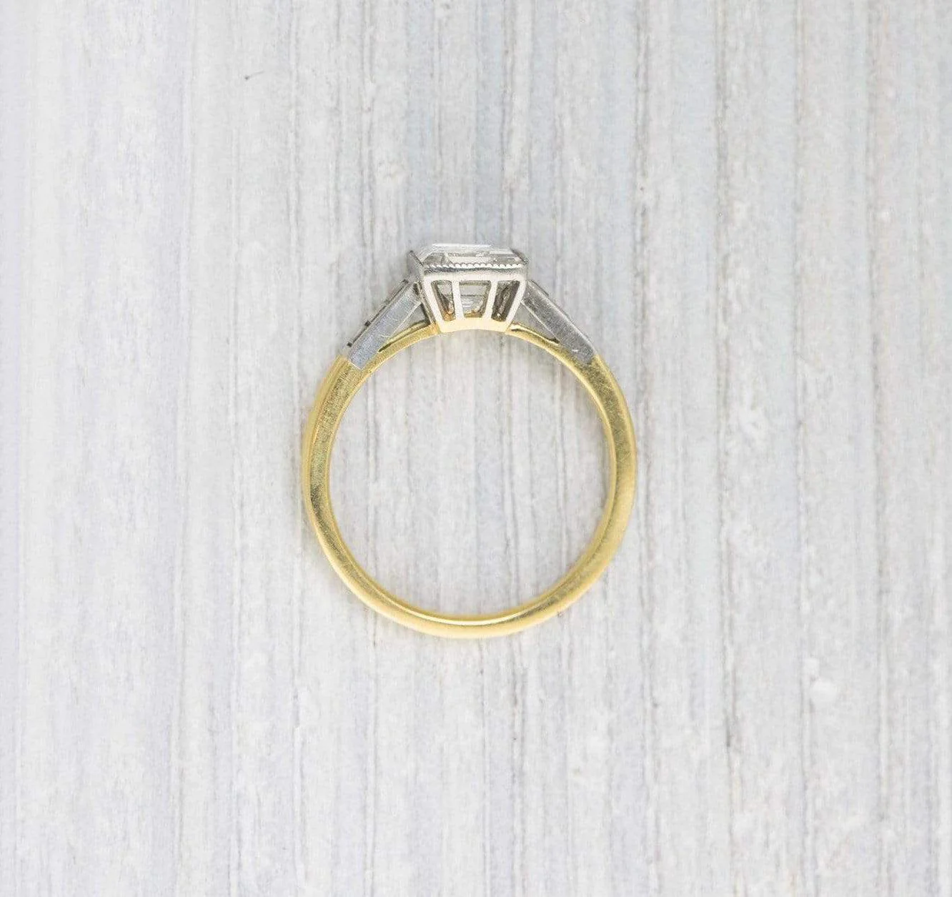 1.14 Carat Vintage Art Deco Tiffany & Co. Platinum & Gold Engagement Ring - Image 4