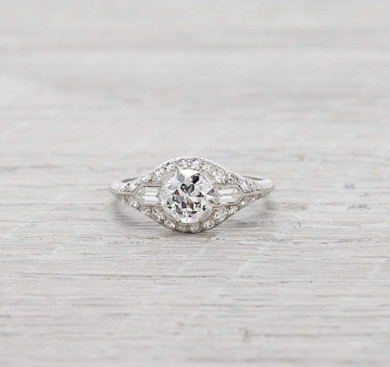 1.15 Carat Shreve and Co. Vintage Engagement Ring - Image 2