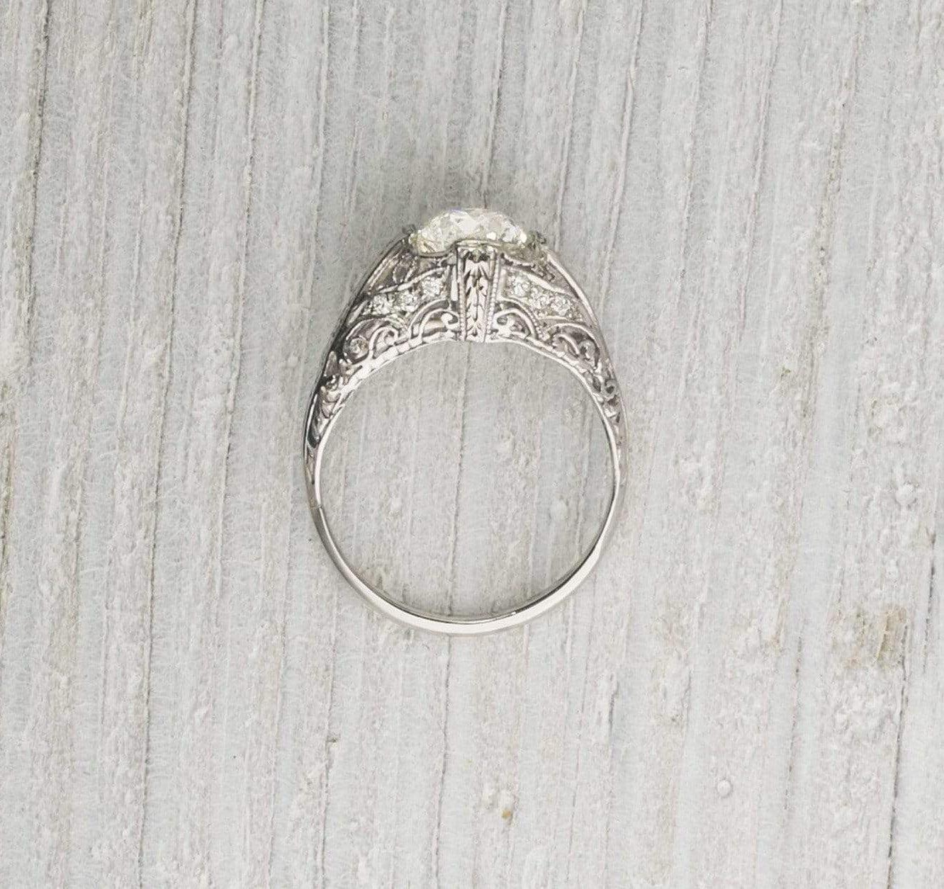 1.17 Carat Vintage Diamond Engagement Ring - Image 4