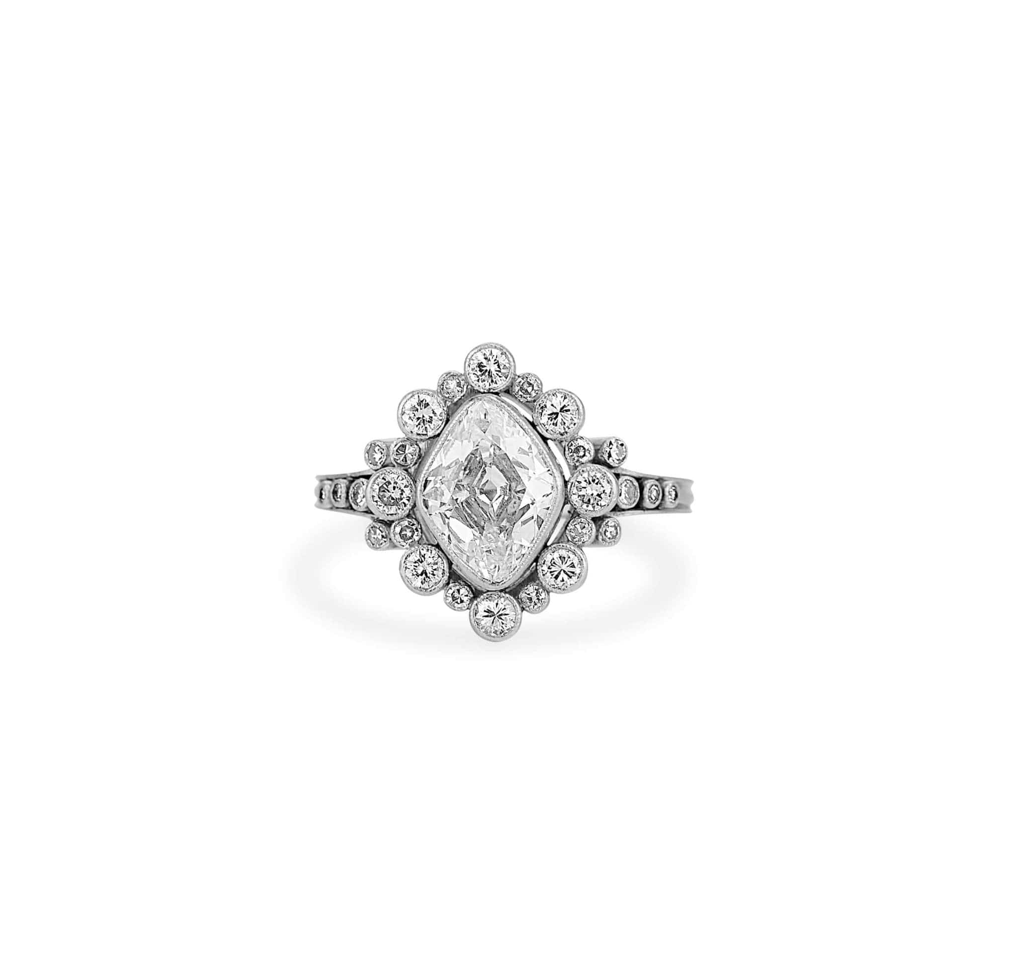 Art Deco 1.50 Carat Lozenge Cut French Ring - Image 2