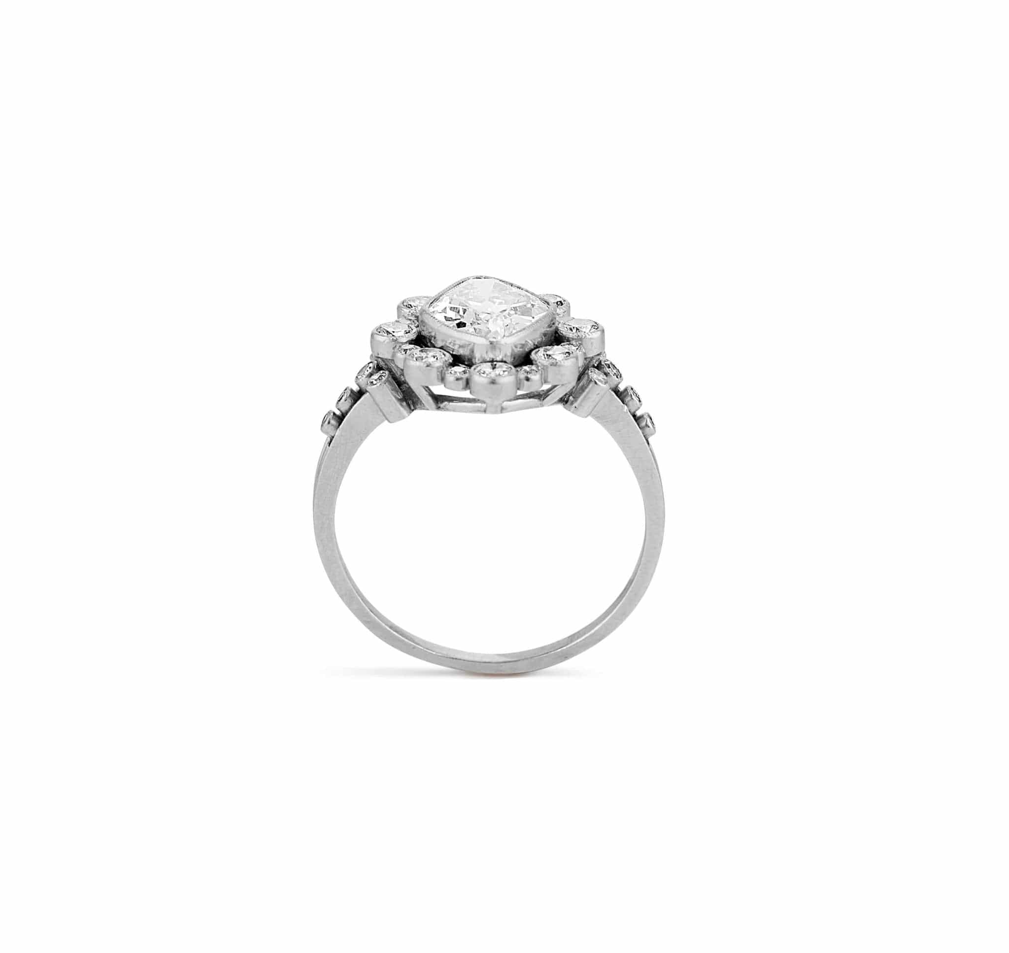 Art Deco 1.50 Carat Lozenge Cut French Ring - Image 4