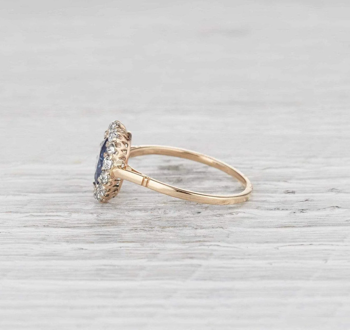 1.20 Carat Victorian Sapphire Cluster Ring - Image 3