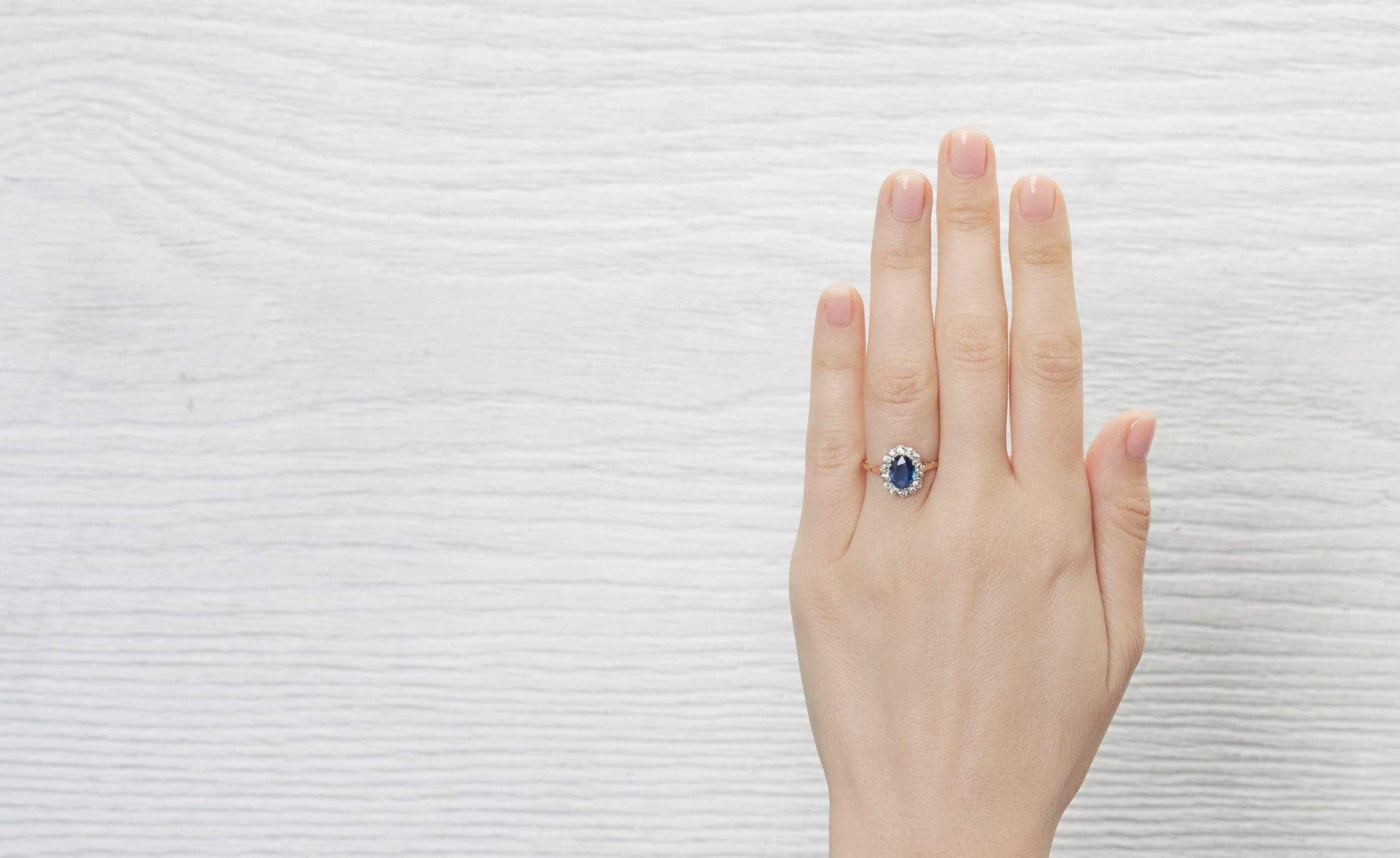 1.20 Carat Victorian Sapphire Cluster Ring - Image 4