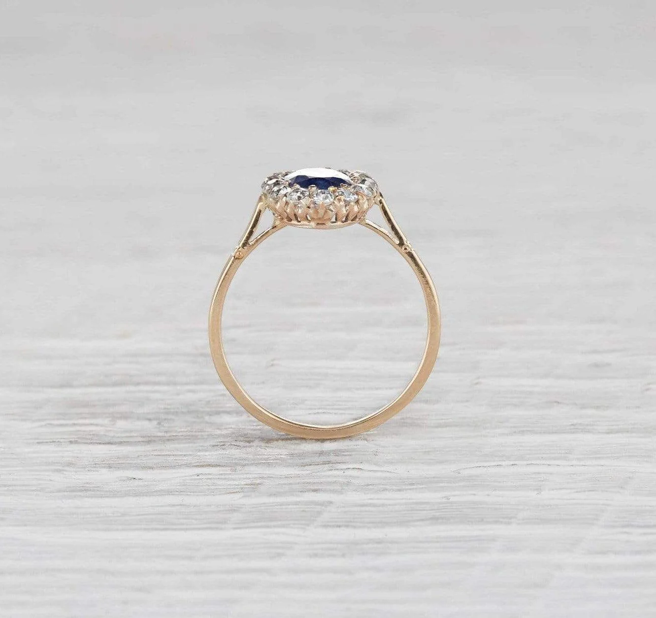 1.20 Carat Victorian Sapphire Cluster Ring - Image 5