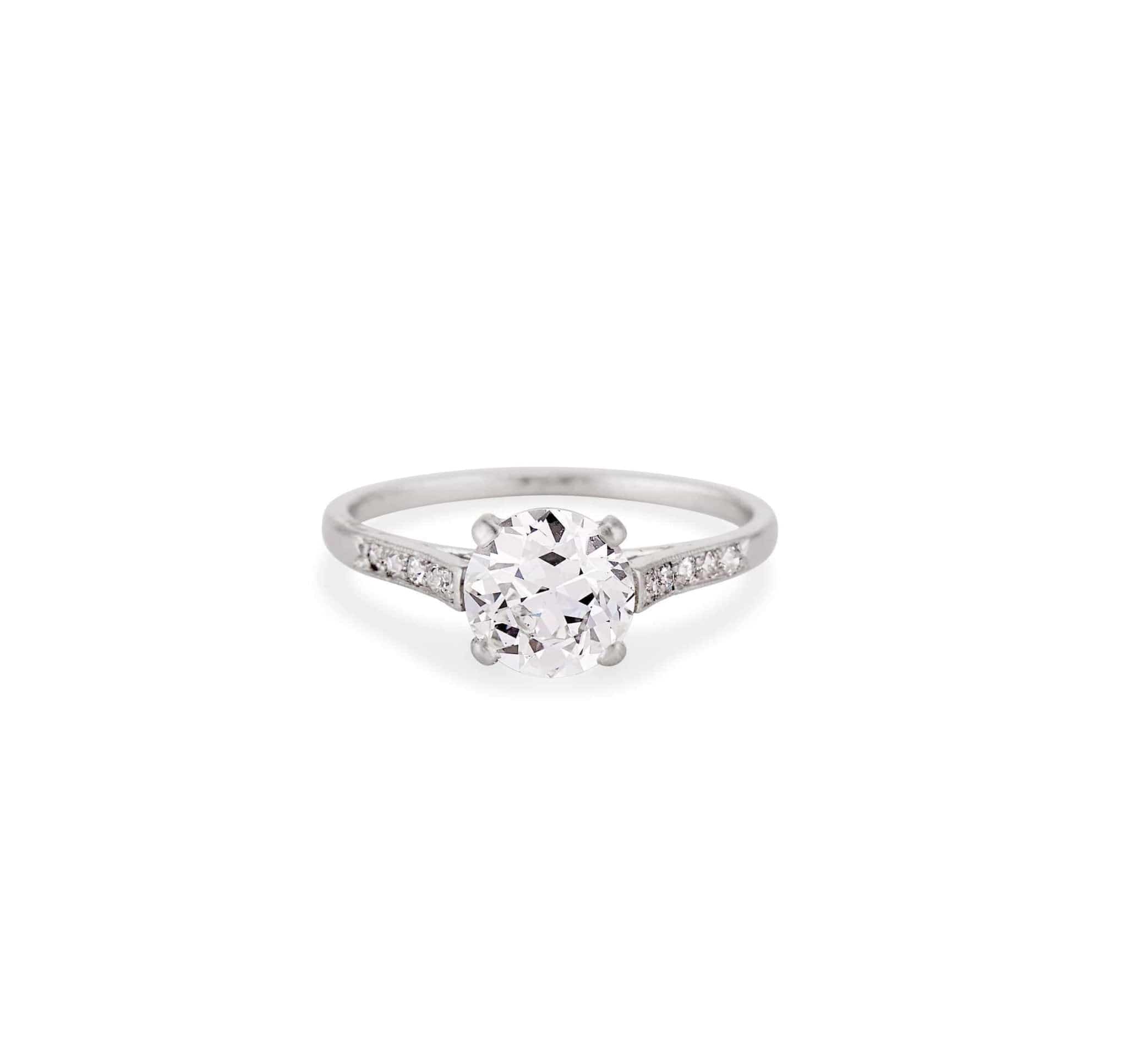 1.22 Carat Cartier Art Deco Diamond Engagement Ring - Image 2