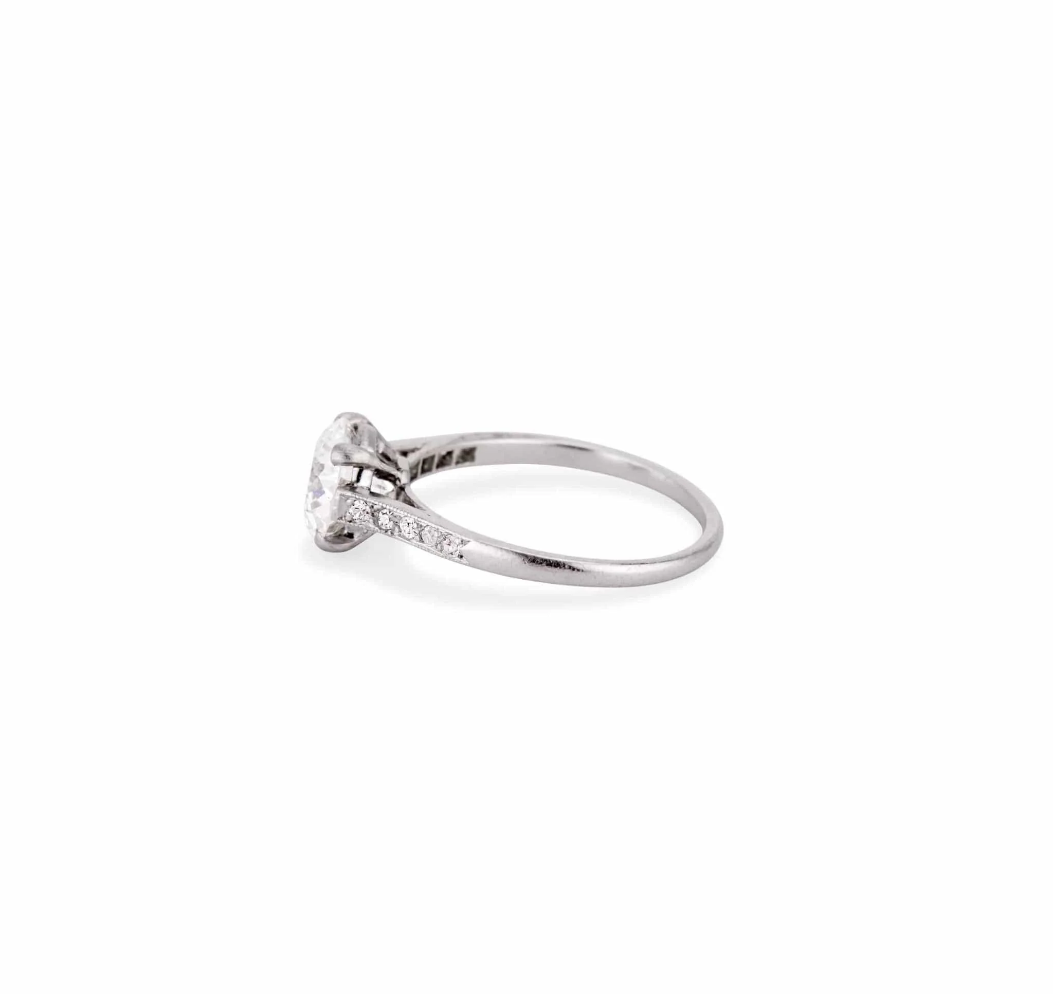 1.22 Carat Cartier Art Deco Diamond Engagement Ring - Image 3