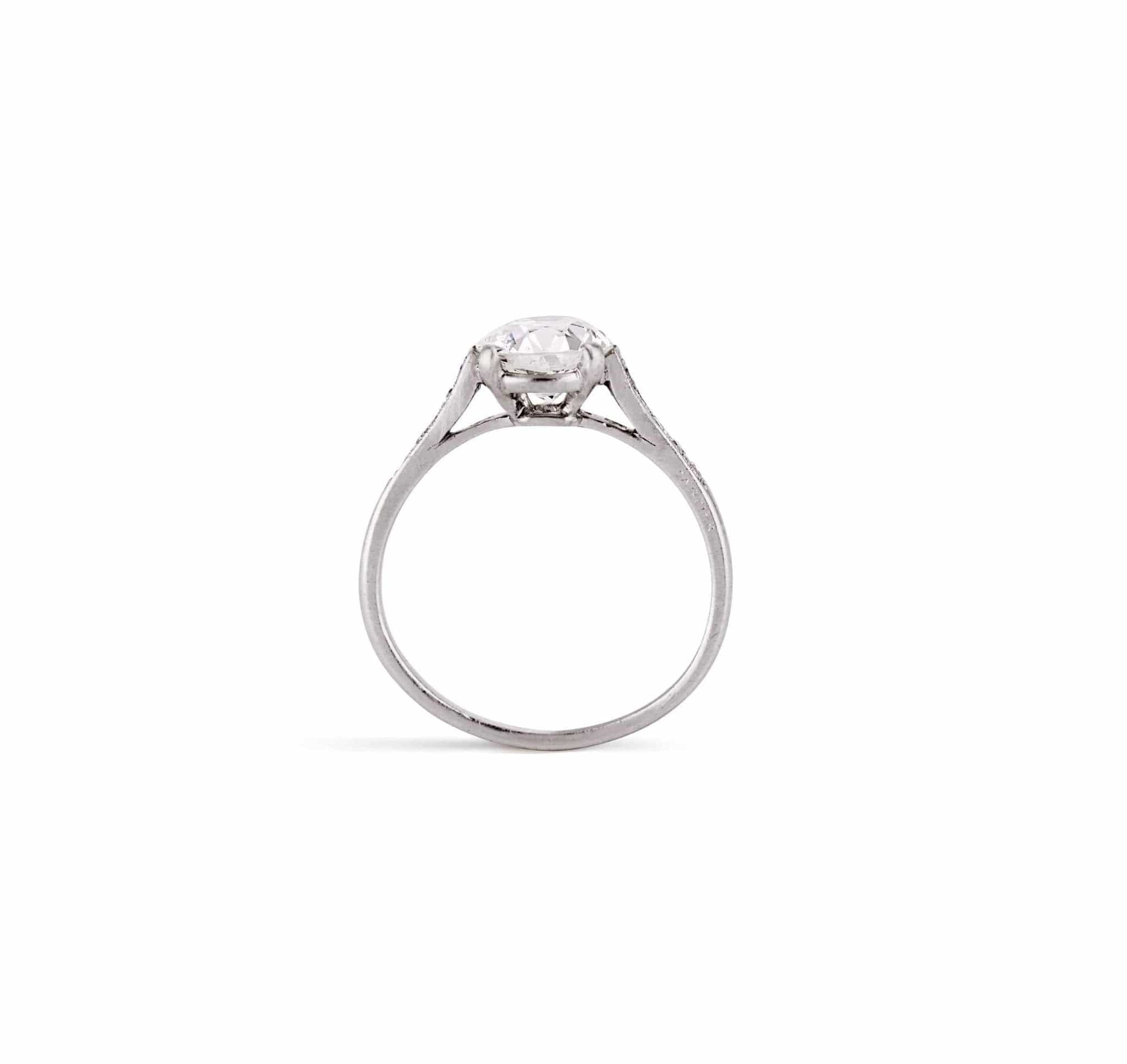 1.22 Carat Cartier Art Deco Diamond Engagement Ring - Image 4