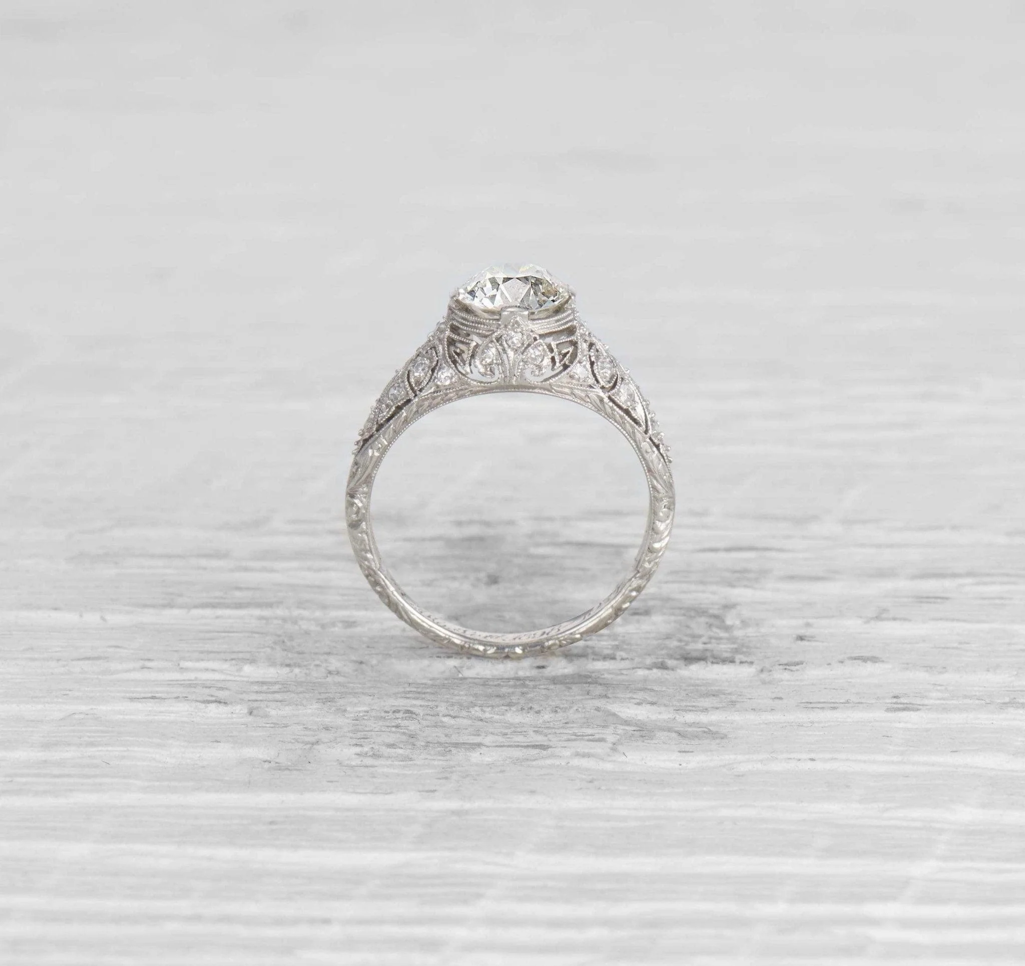 1.25 CARAT EARLY ART DECO DIAMOND ENGAGEMENT RING - Image 4