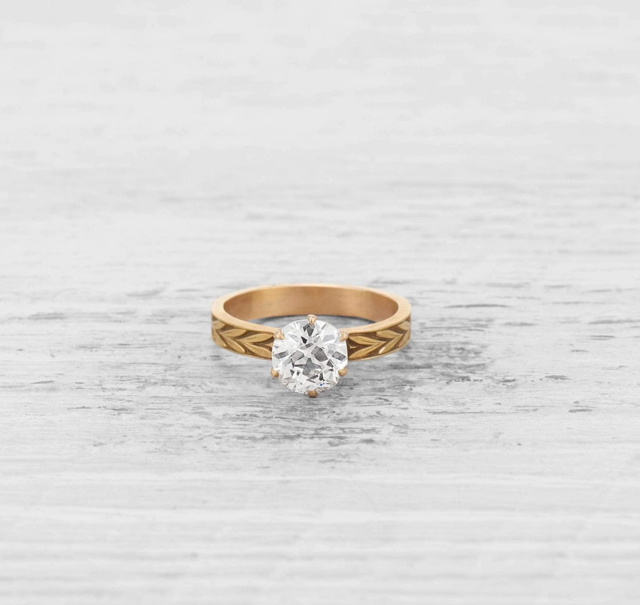 1.25 CARAT VICTORIAN DIAMOND SOLITAIRE ENGAGEMENT RING - Image 2