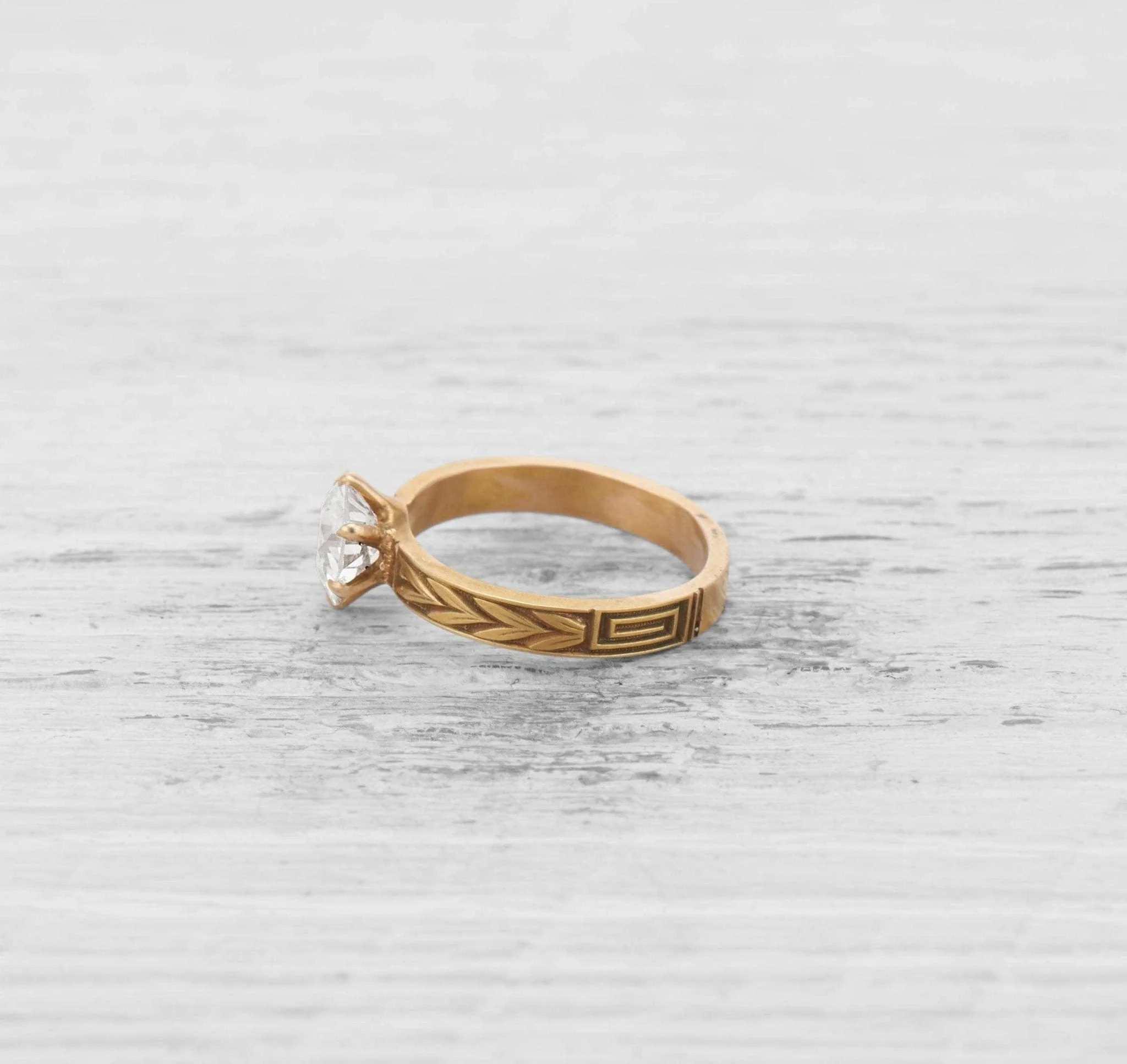 1.25 CARAT VICTORIAN DIAMOND SOLITAIRE ENGAGEMENT RING - Image 3