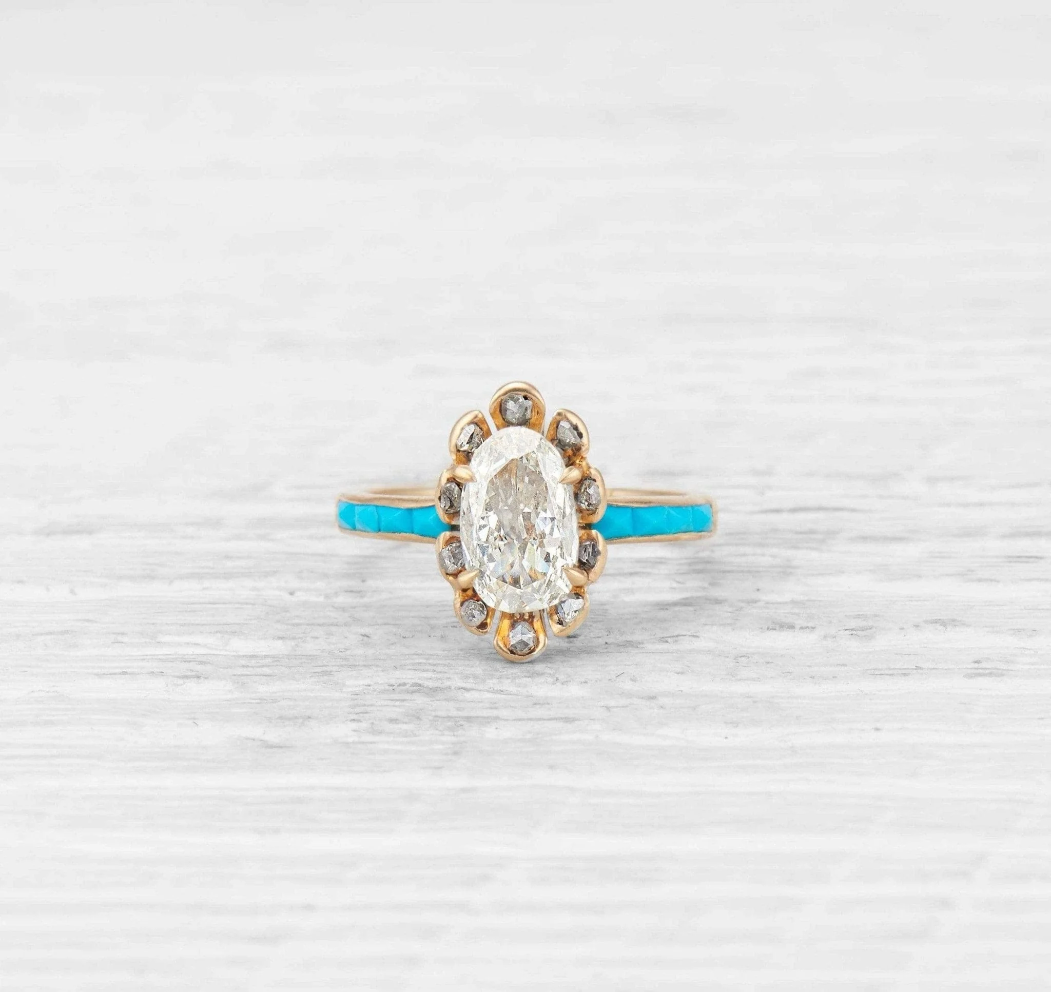 1.30 Carat Early Victorian Diamond Engagement Ring - Image 2