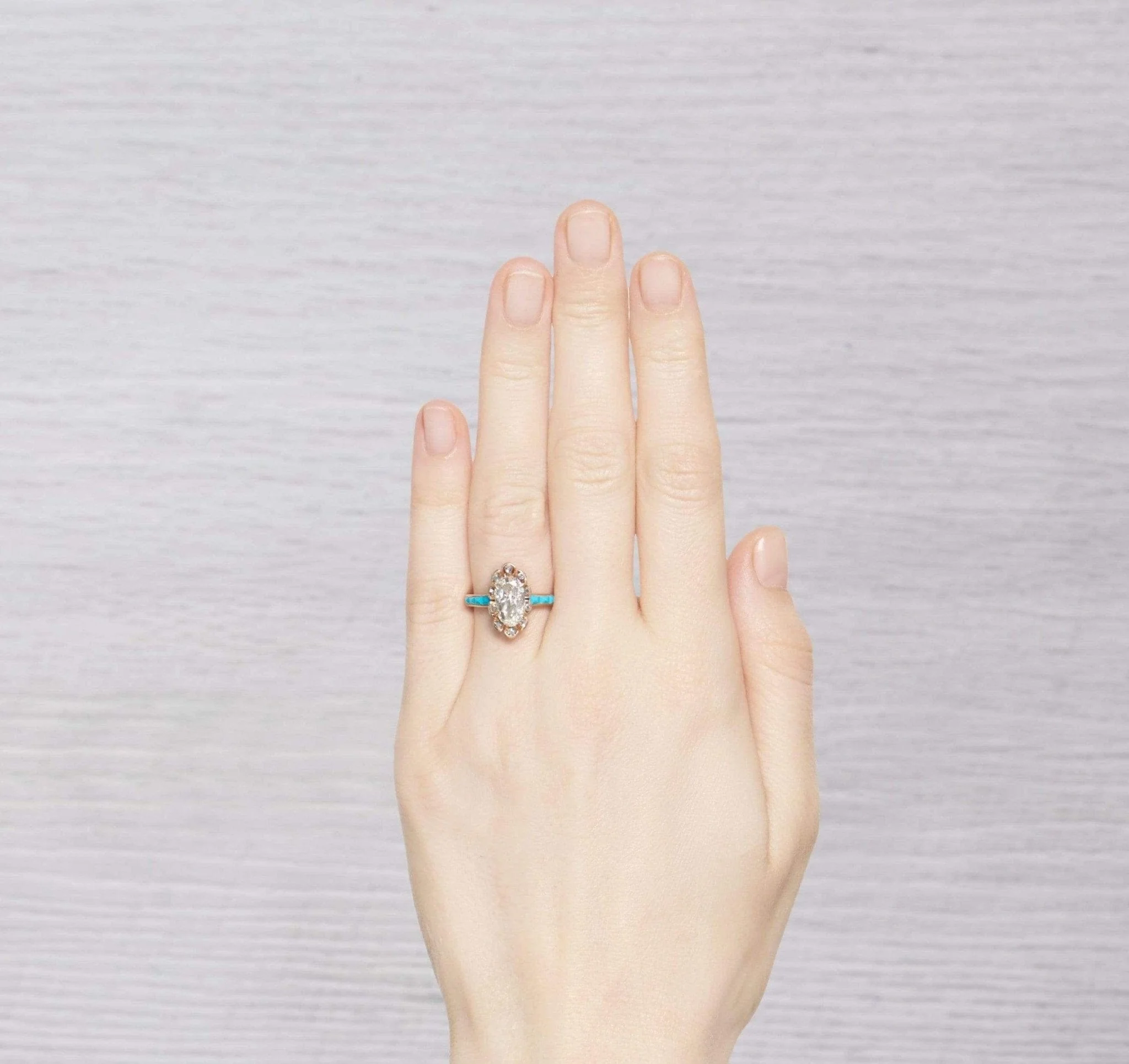 1.30 Carat Early Victorian Diamond Engagement Ring - Image 4