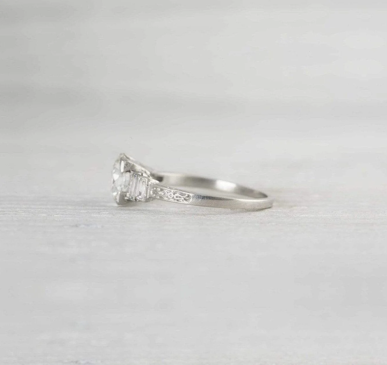 1.31 Carat Art Deco Diamond Engagement Ring - Image 3