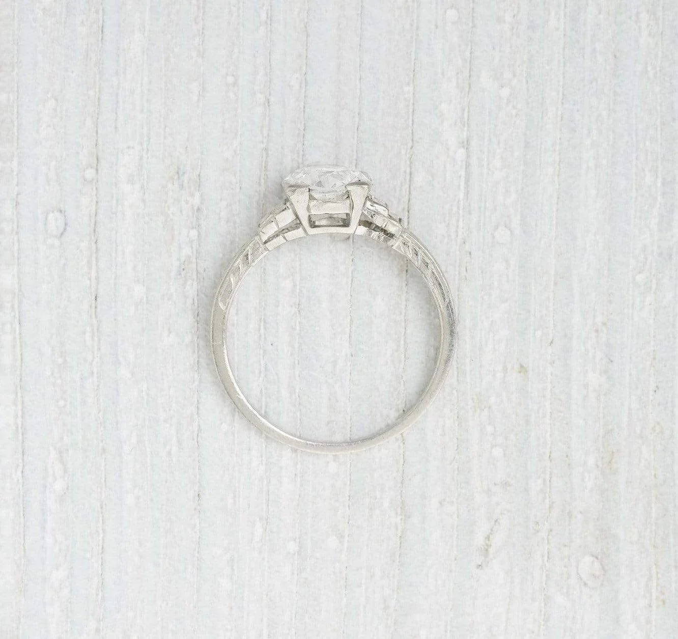 1.31 Carat Art Deco Diamond Engagement Ring - Image 4