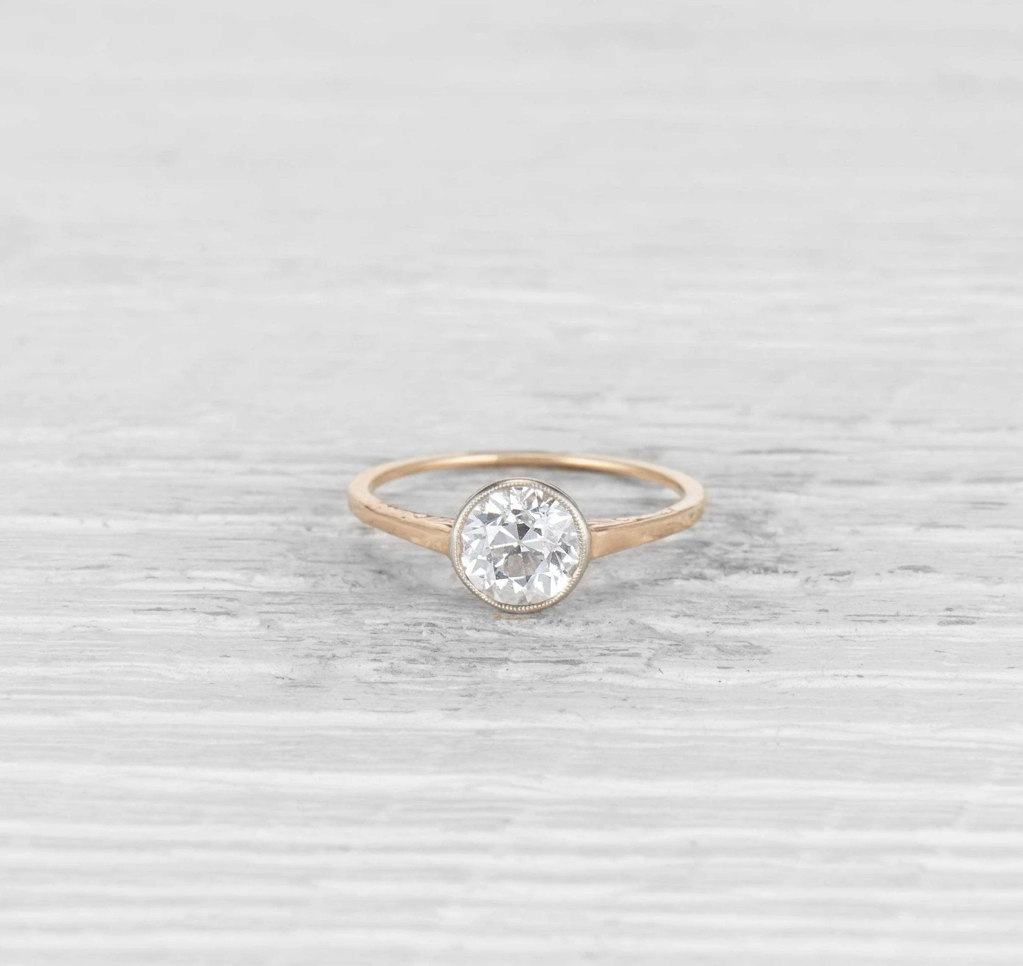 1.33 CARAT EARLY ART DECO DIAMOND ENGAGEMENT RING - Image 2