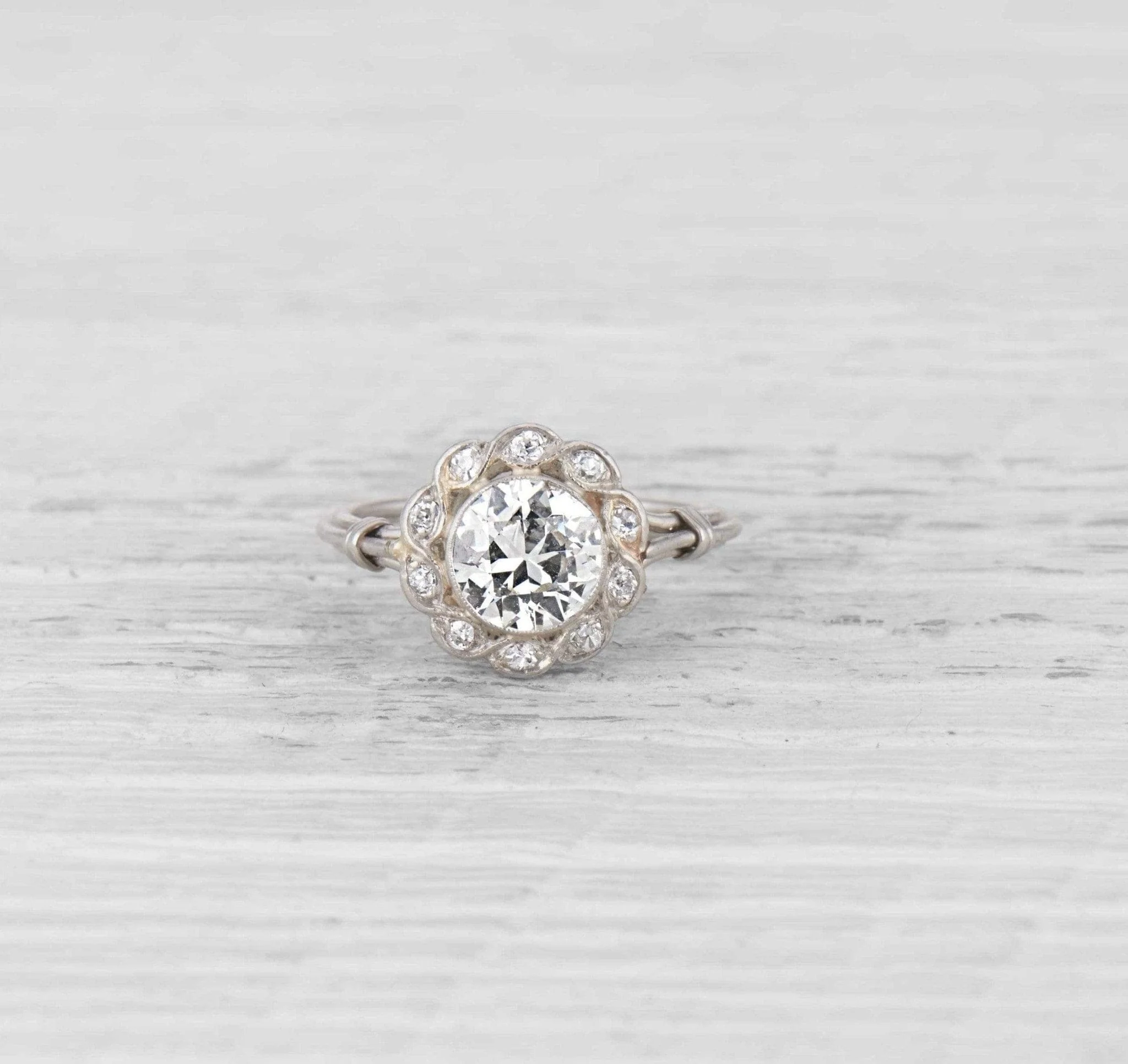 1.33 Carat Edwardian Diamond Cluster Ring - Image 2